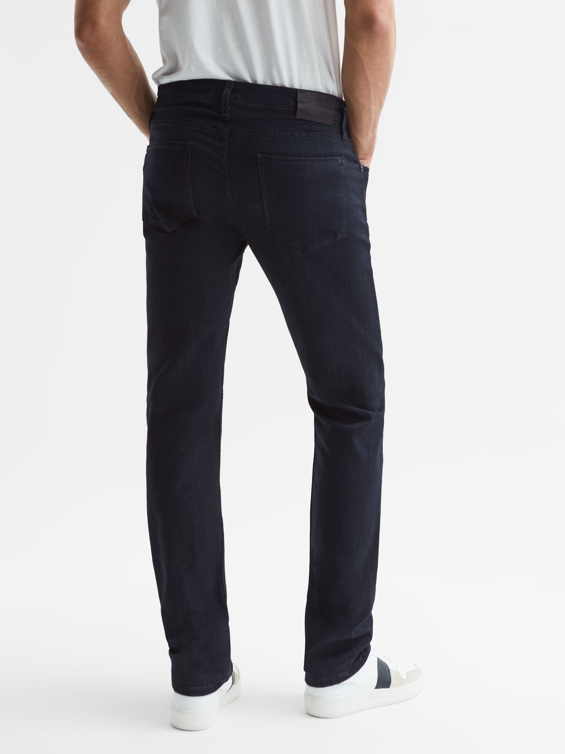 Paige Slim Fit Straight Leg Jeans in Inkwell - Image 5 of 6