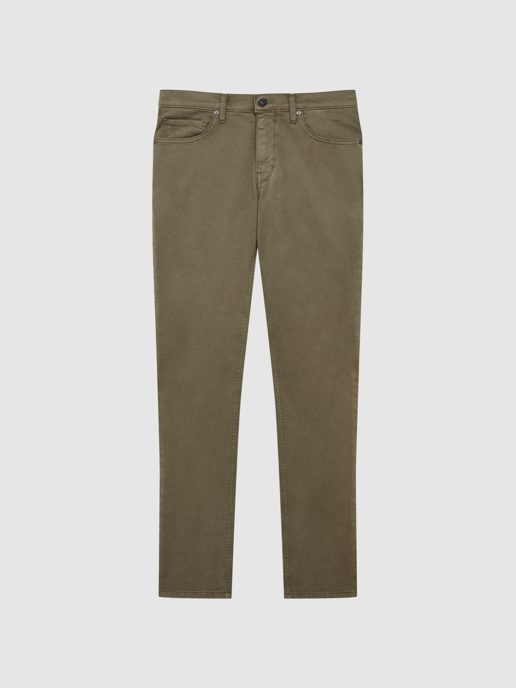Paige Slim Fit Straight Leg Jeans in Uniform Green - Image 2 of 6
