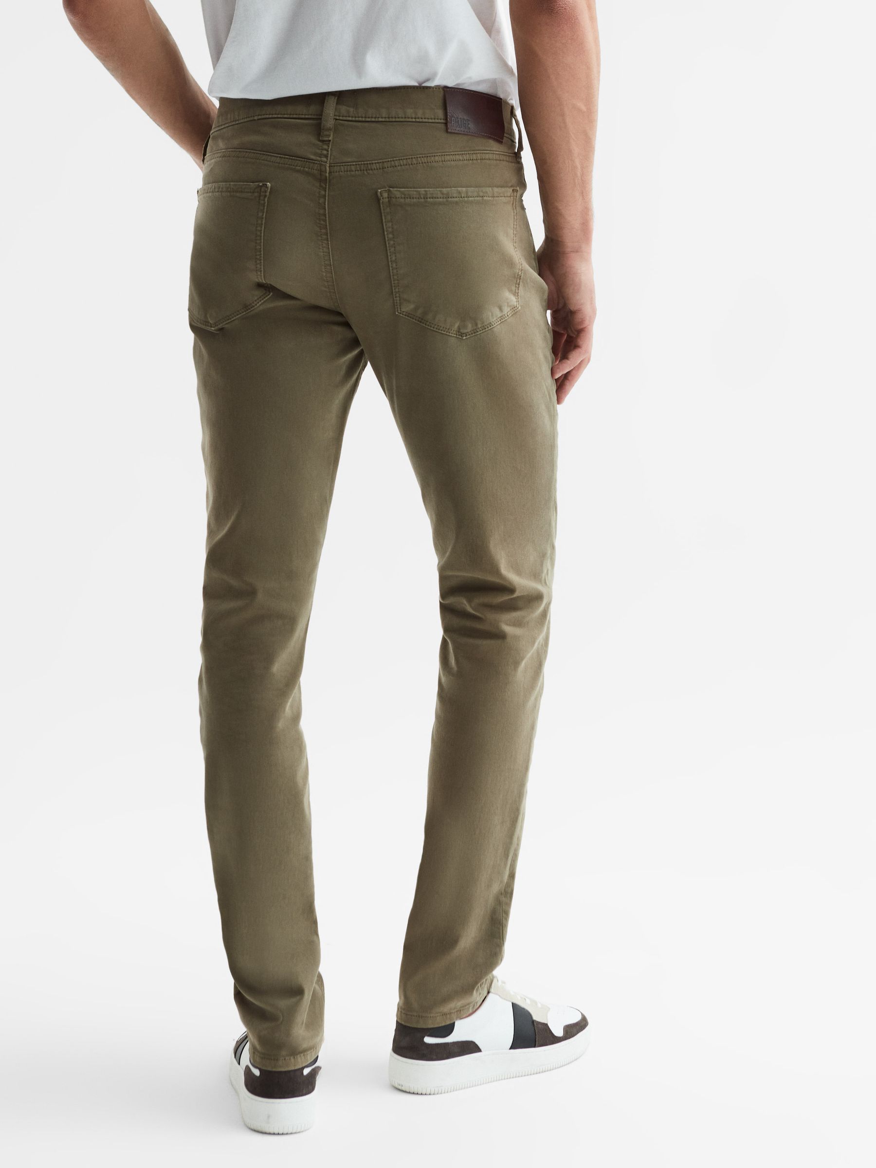 Paige Slim Fit Straight Leg Jeans in Uniform Green - Image 5 of 6