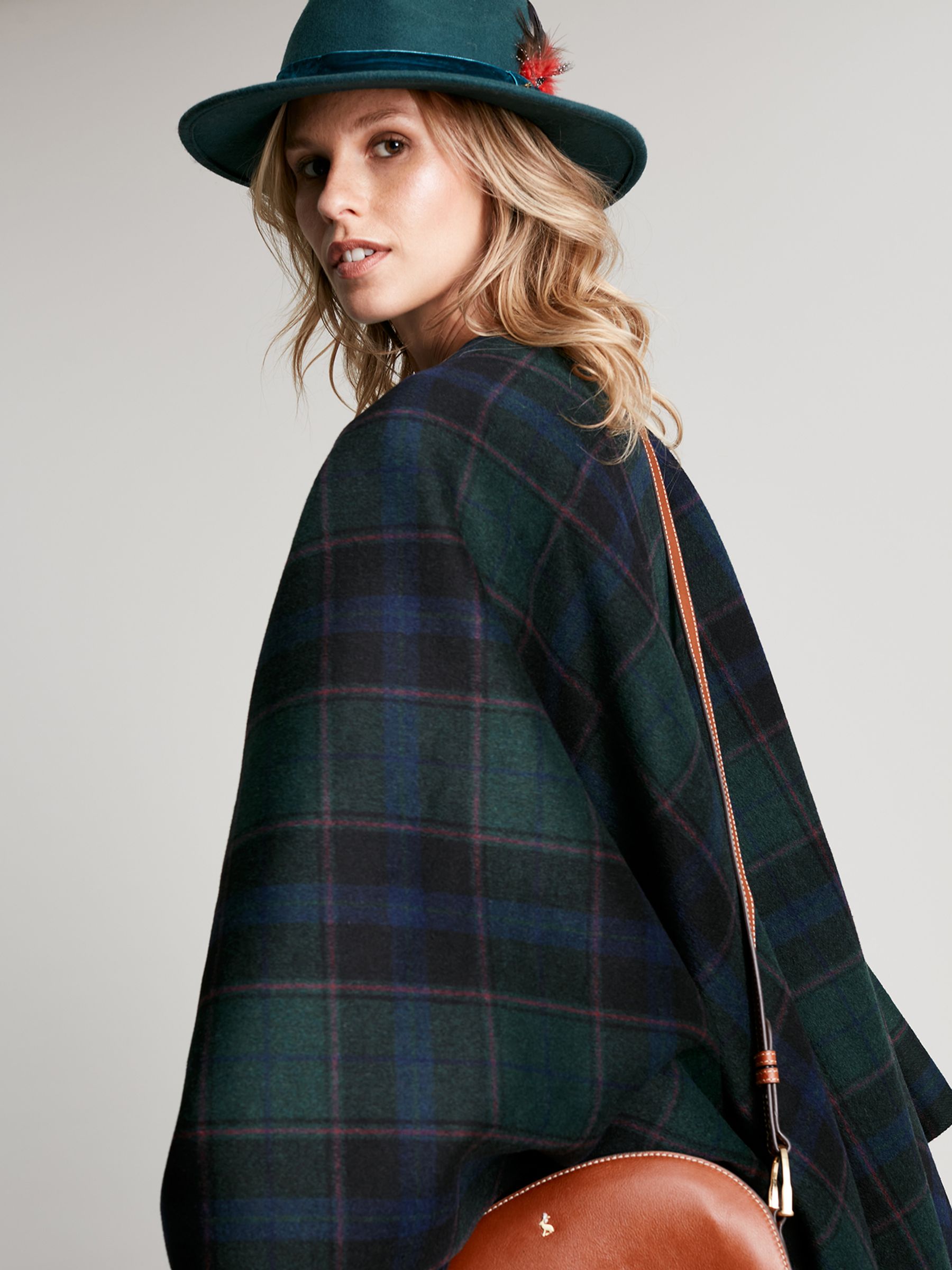 Filby Blue Reversible Wrap Cape - Image 4 of 7