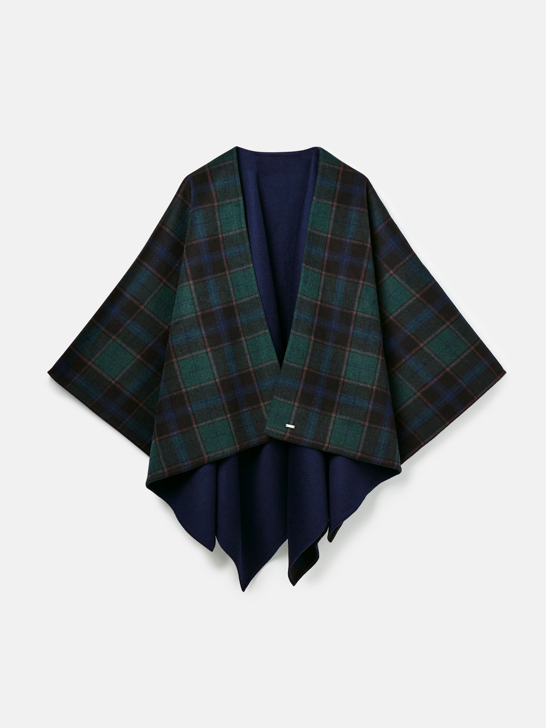 Filby Blue Reversible Wrap Cape - Image 7 of 7