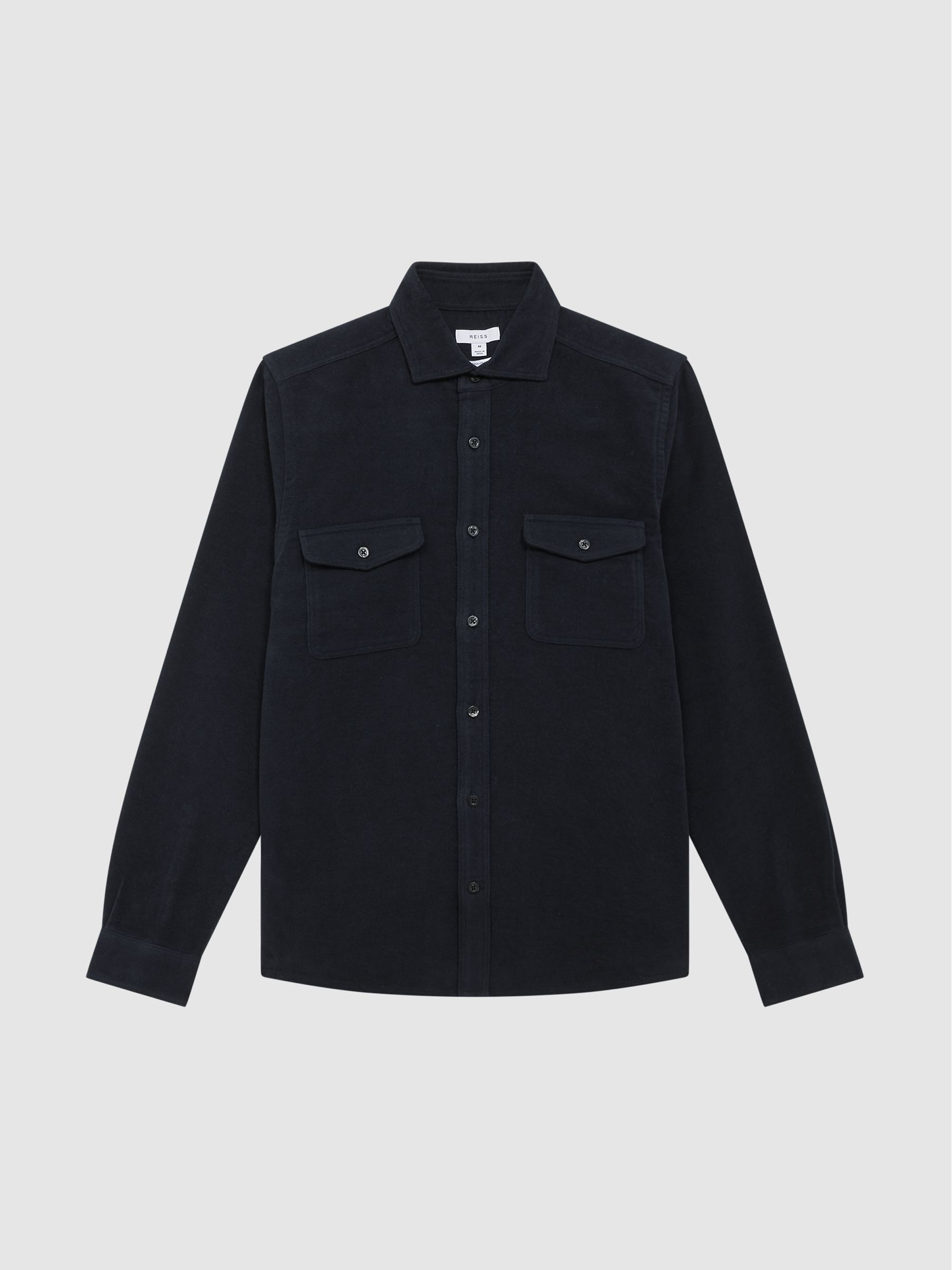 Miami Twin Pocket Overshirt in Navy - Image 2 of 6