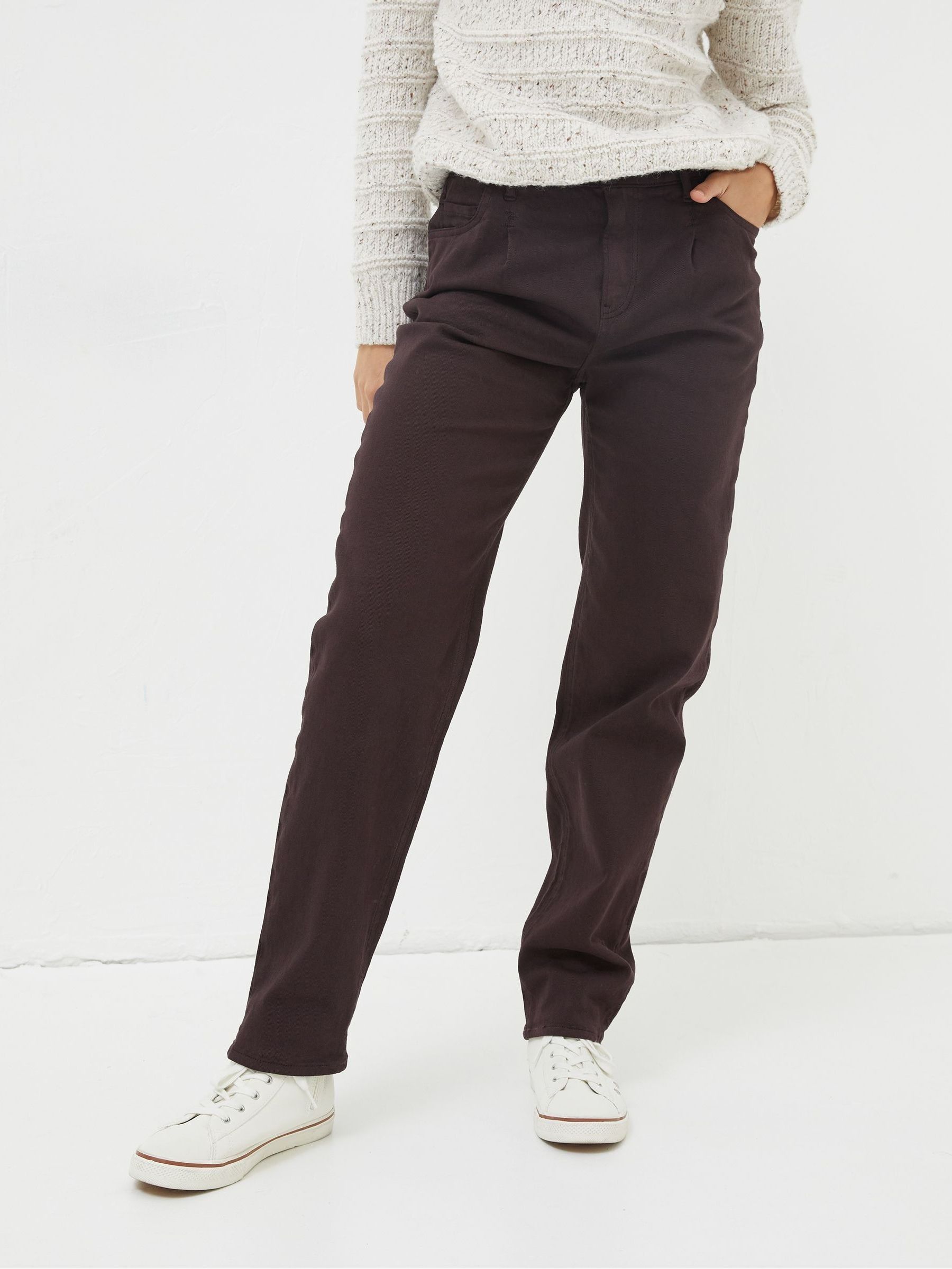 Purple Cleo Canvas Barrel Leg Chinos - Image 3 of 5