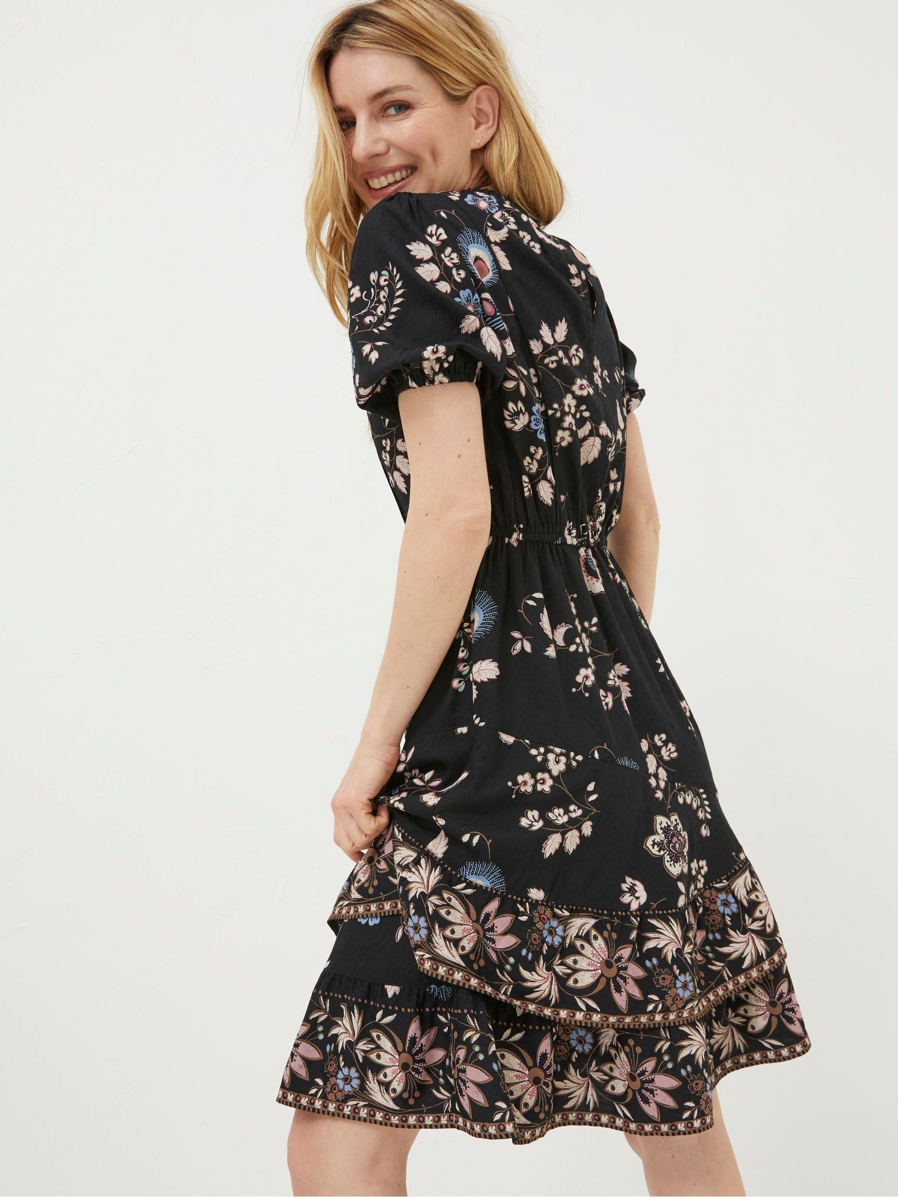 Black Shaney Fall Floral Dress - Image 2 of 5