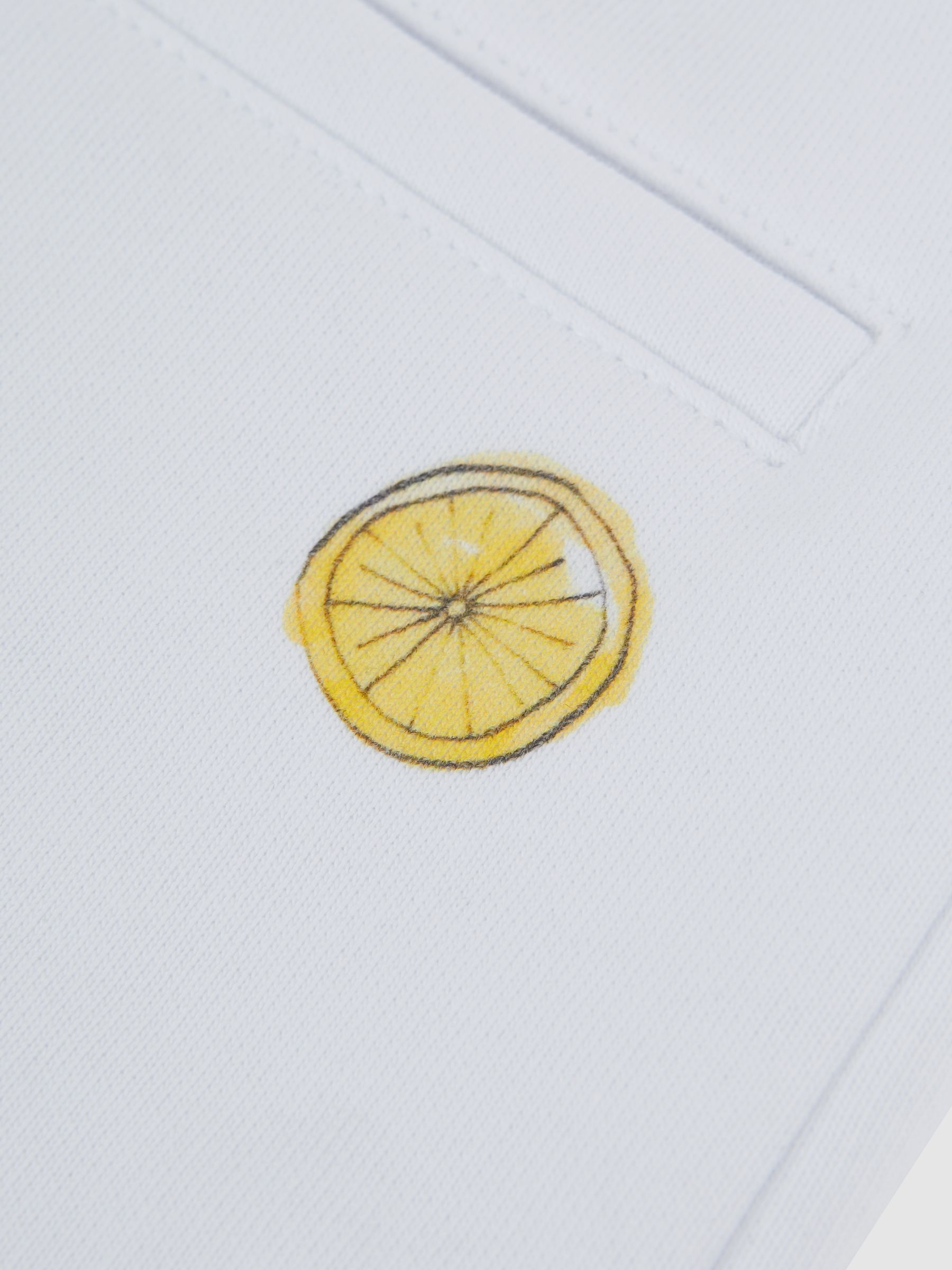 Junior Cotton Jersey Elasticated Shorts in Ecru - Image 7 of 7