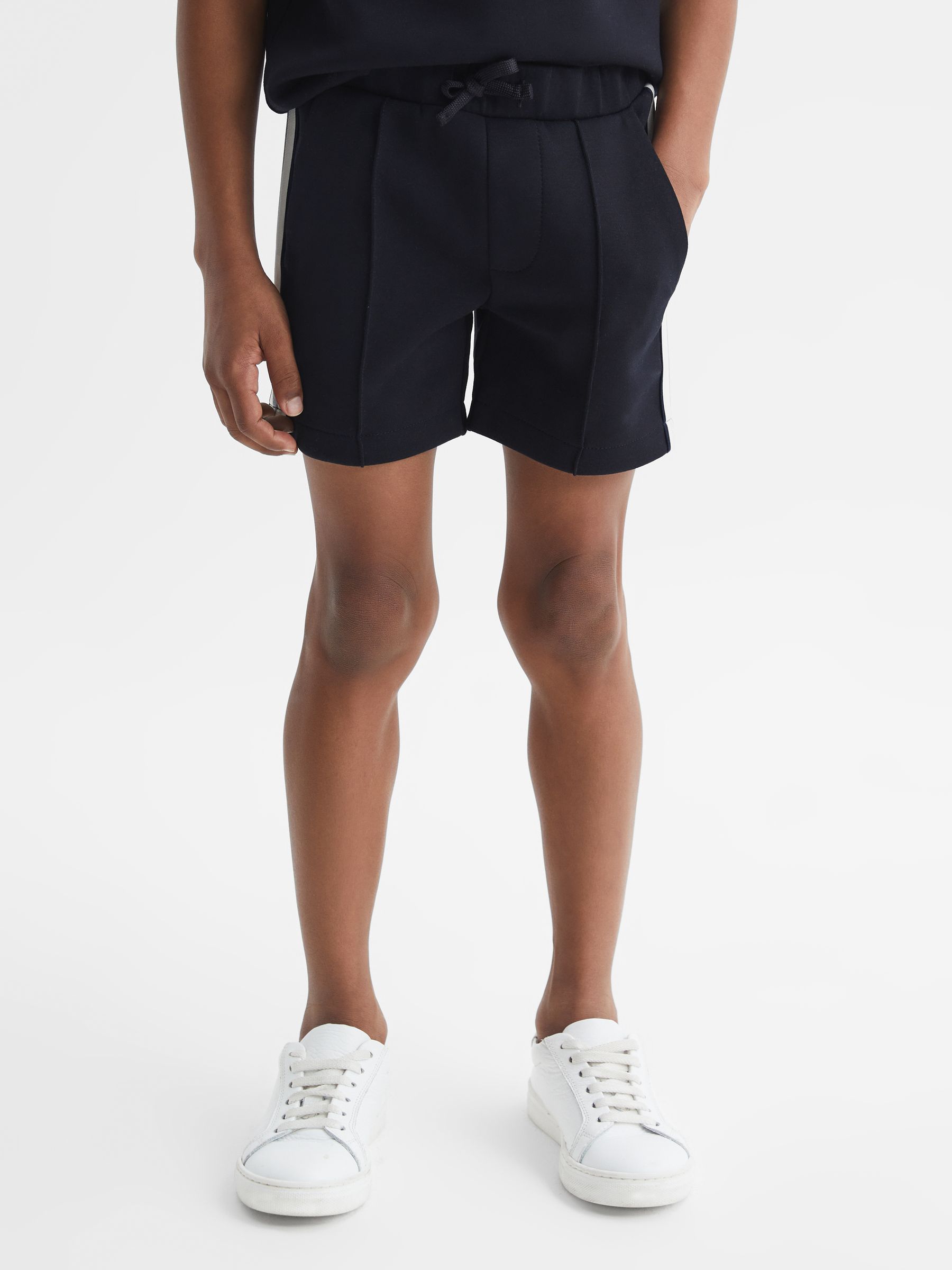 9-12 yrs Stripe Detail Shorts in Navy - Image 3 of 7