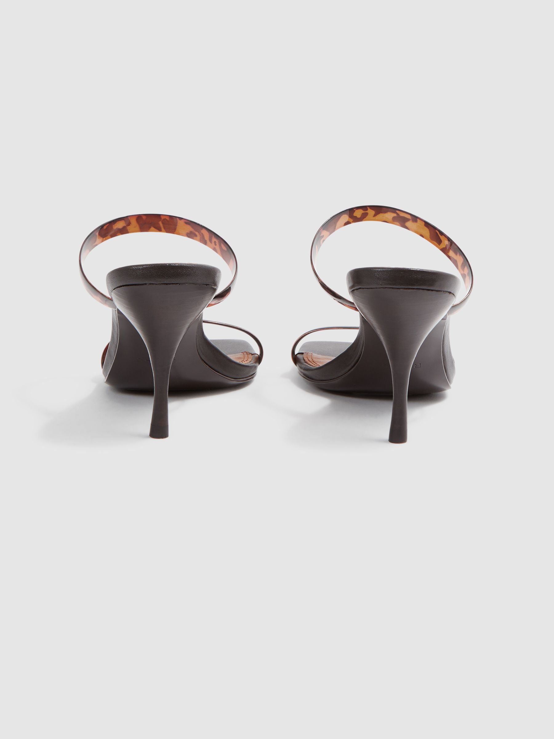 Tortoiseshell Double Strap Heels in Tortoise - Image 4 of 5