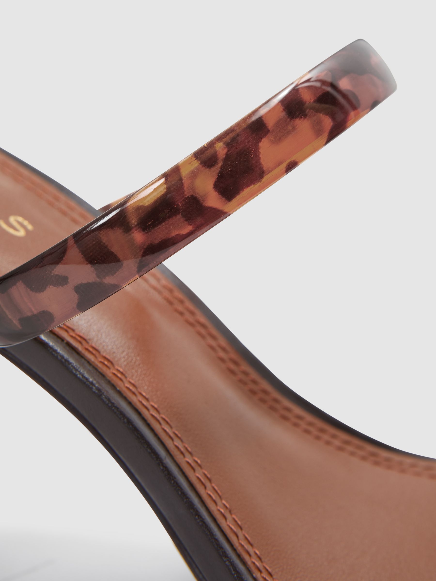 Tortoiseshell Double Strap Heels in Tortoise - Image 5 of 5