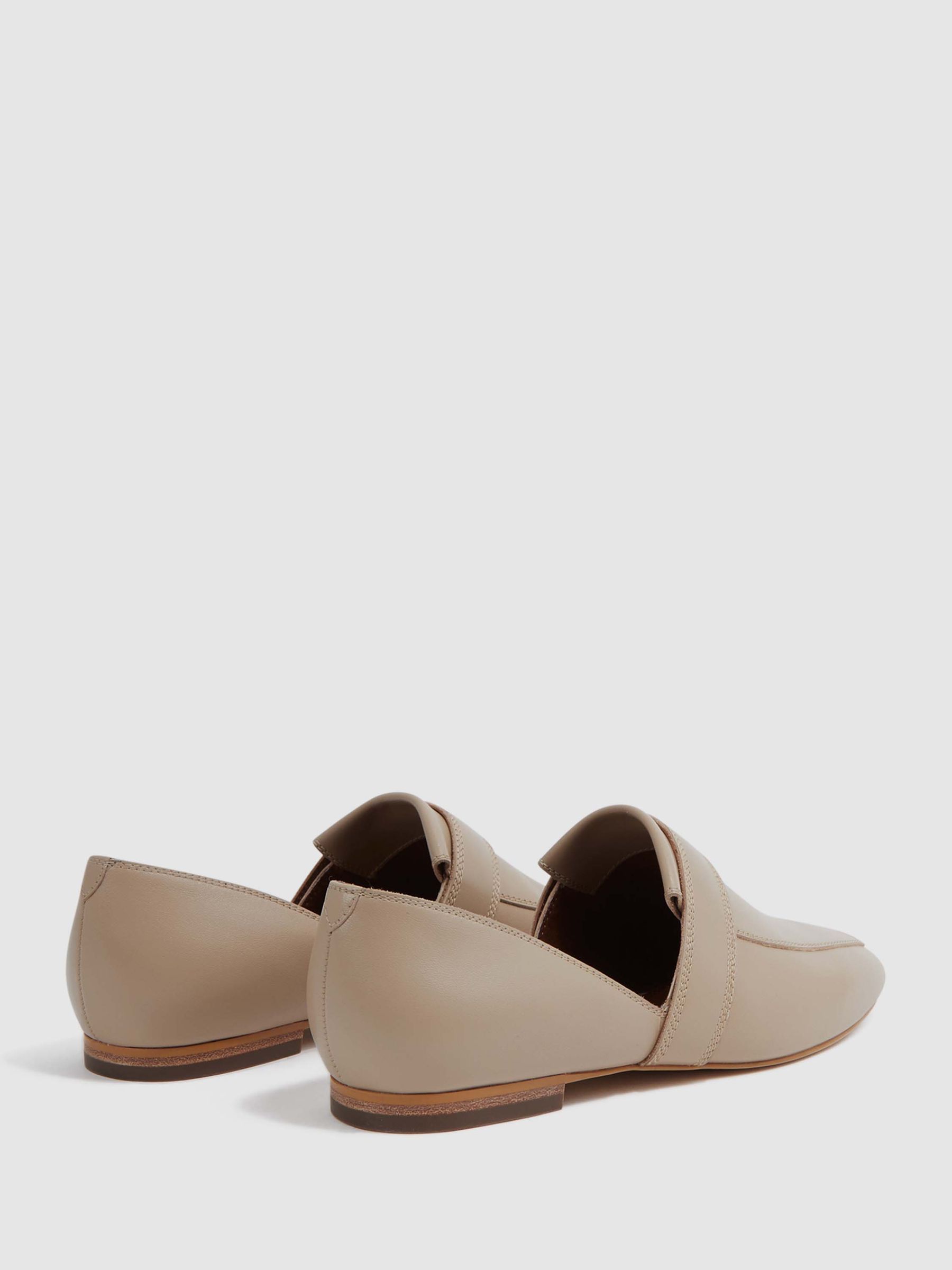 Leather Loafers in Nude - Image 4 of 5