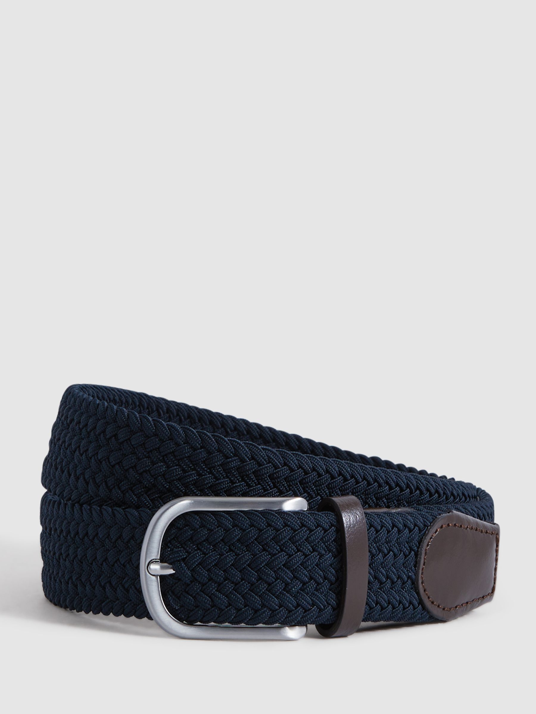 Woven Belt in Navy - Image 1 of 4