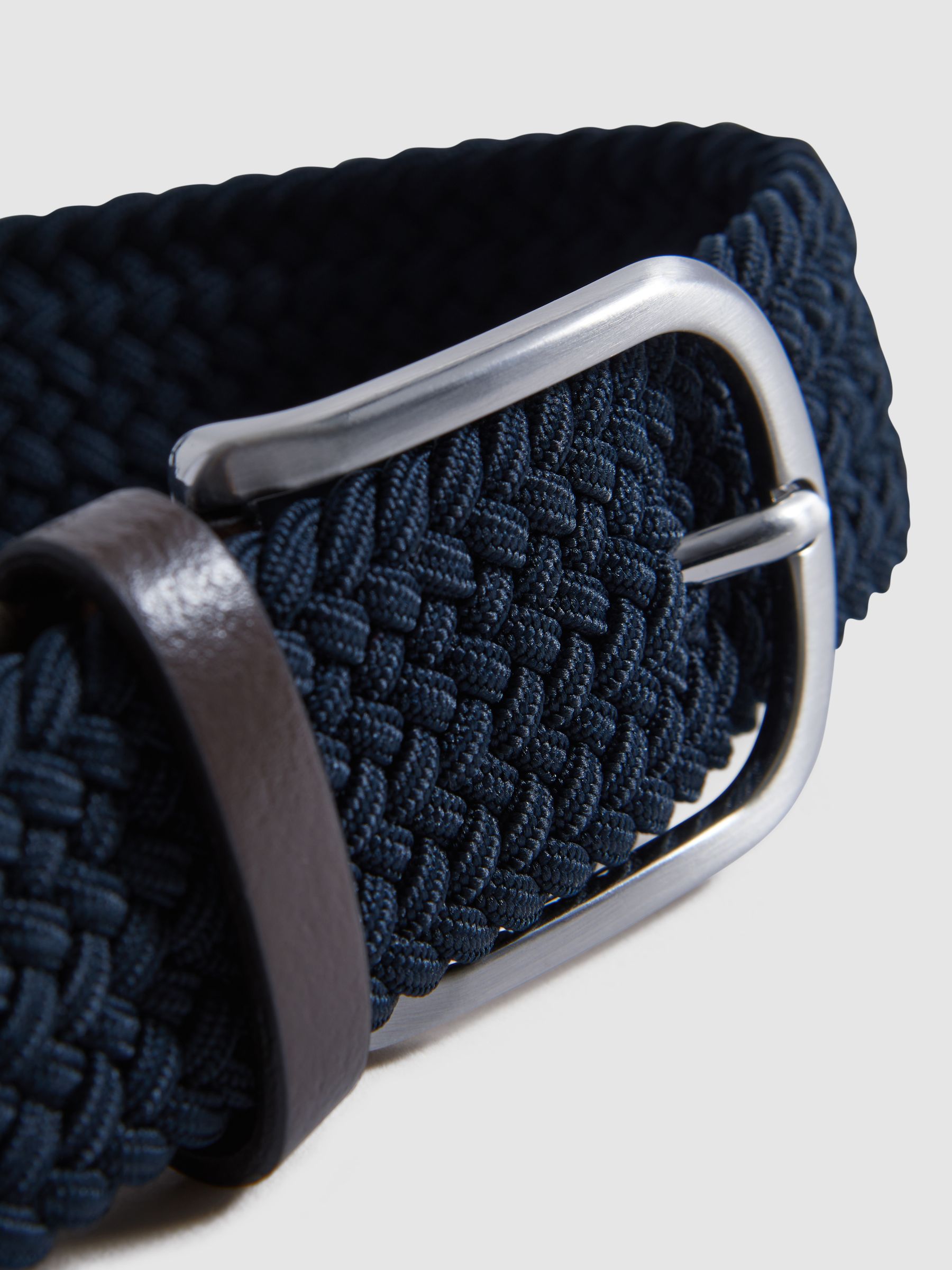 Woven Belt in Navy - Image 4 of 4