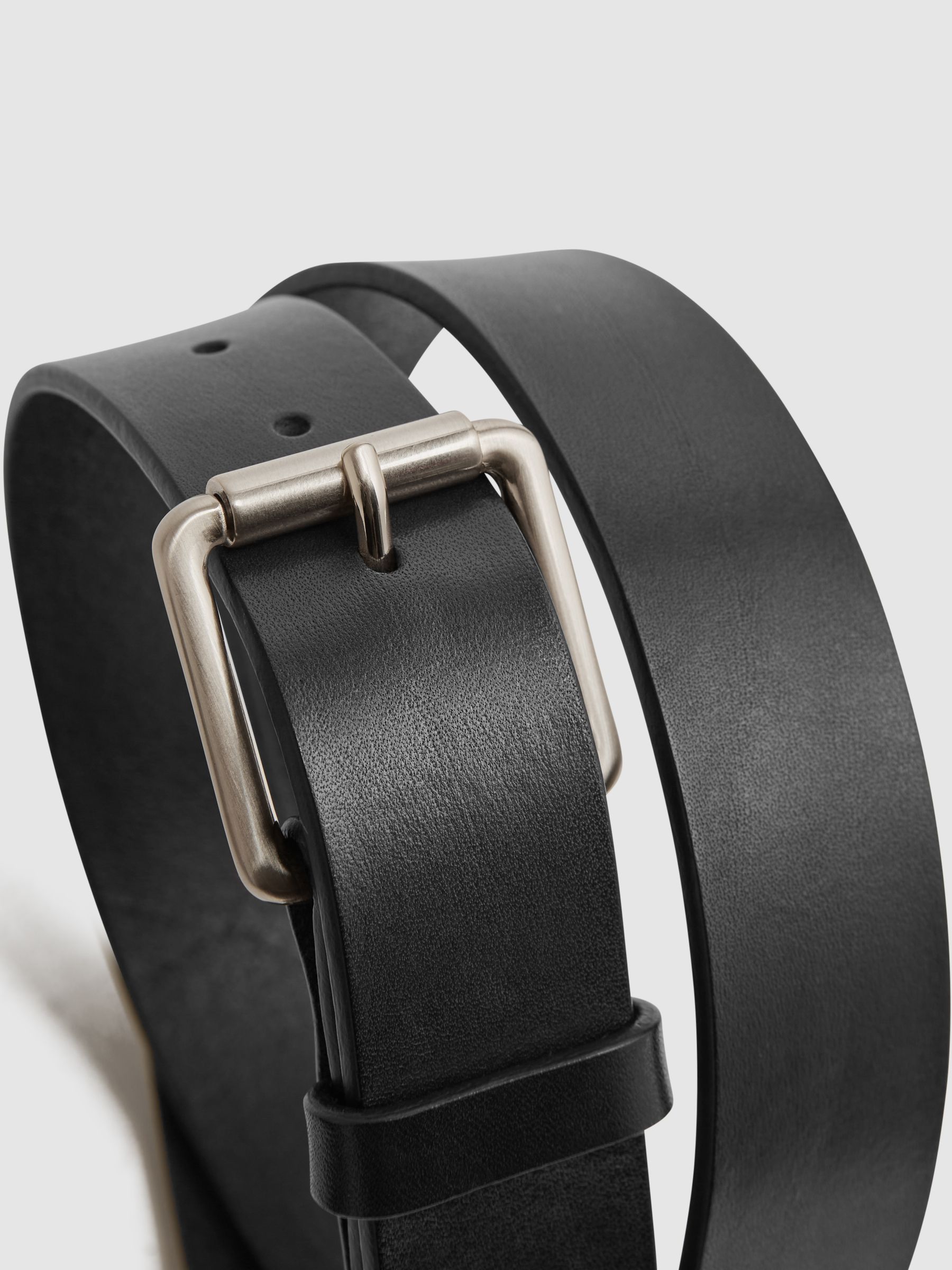 Leather Rivet Belt in Black - Image 4 of 4