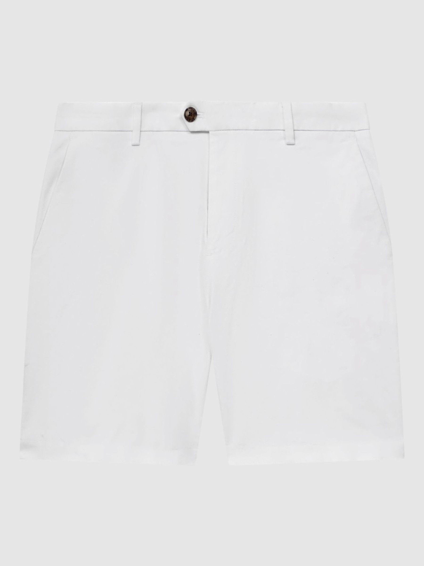 Short Length Casual Chino Shorts in White - Image 2 of 5