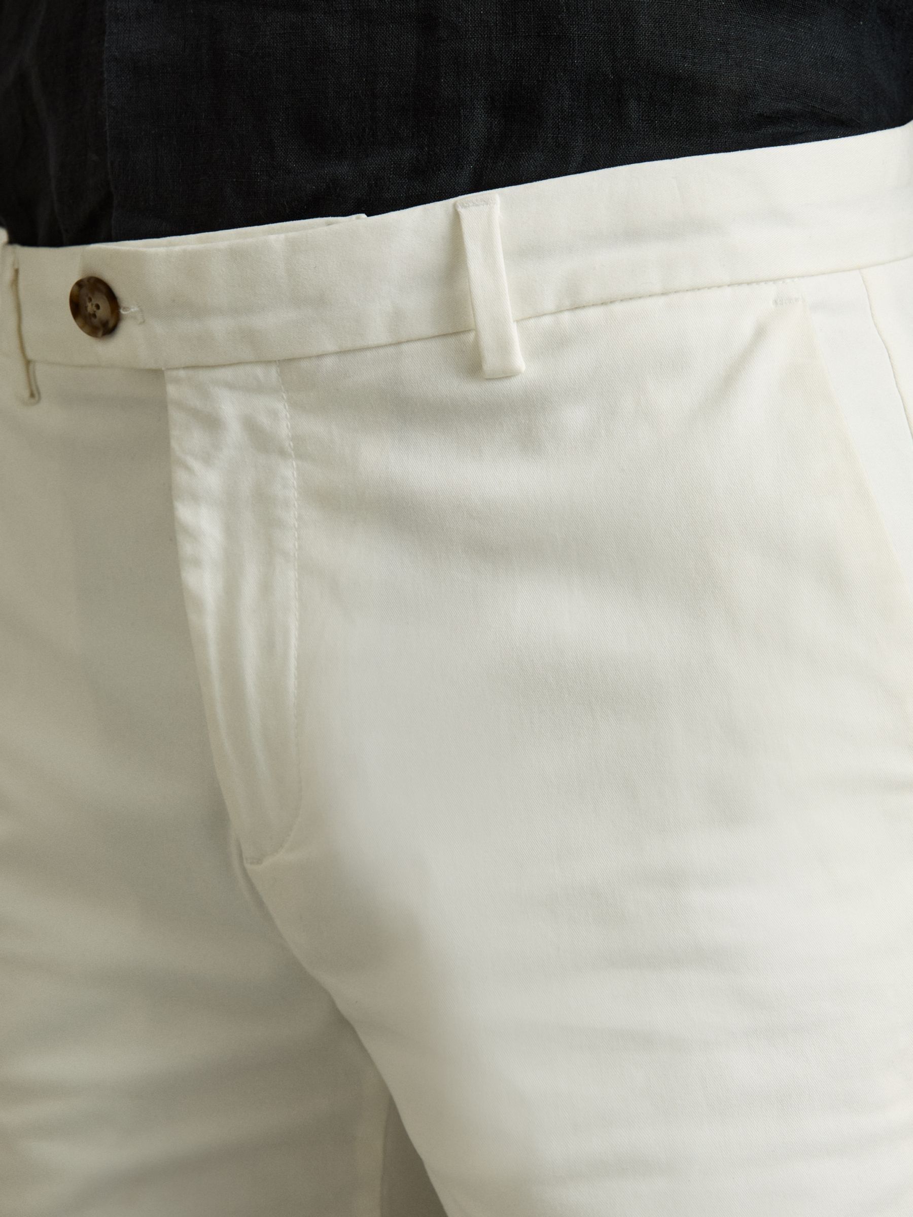 Short Length Casual Chino Shorts in White - Image 4 of 5