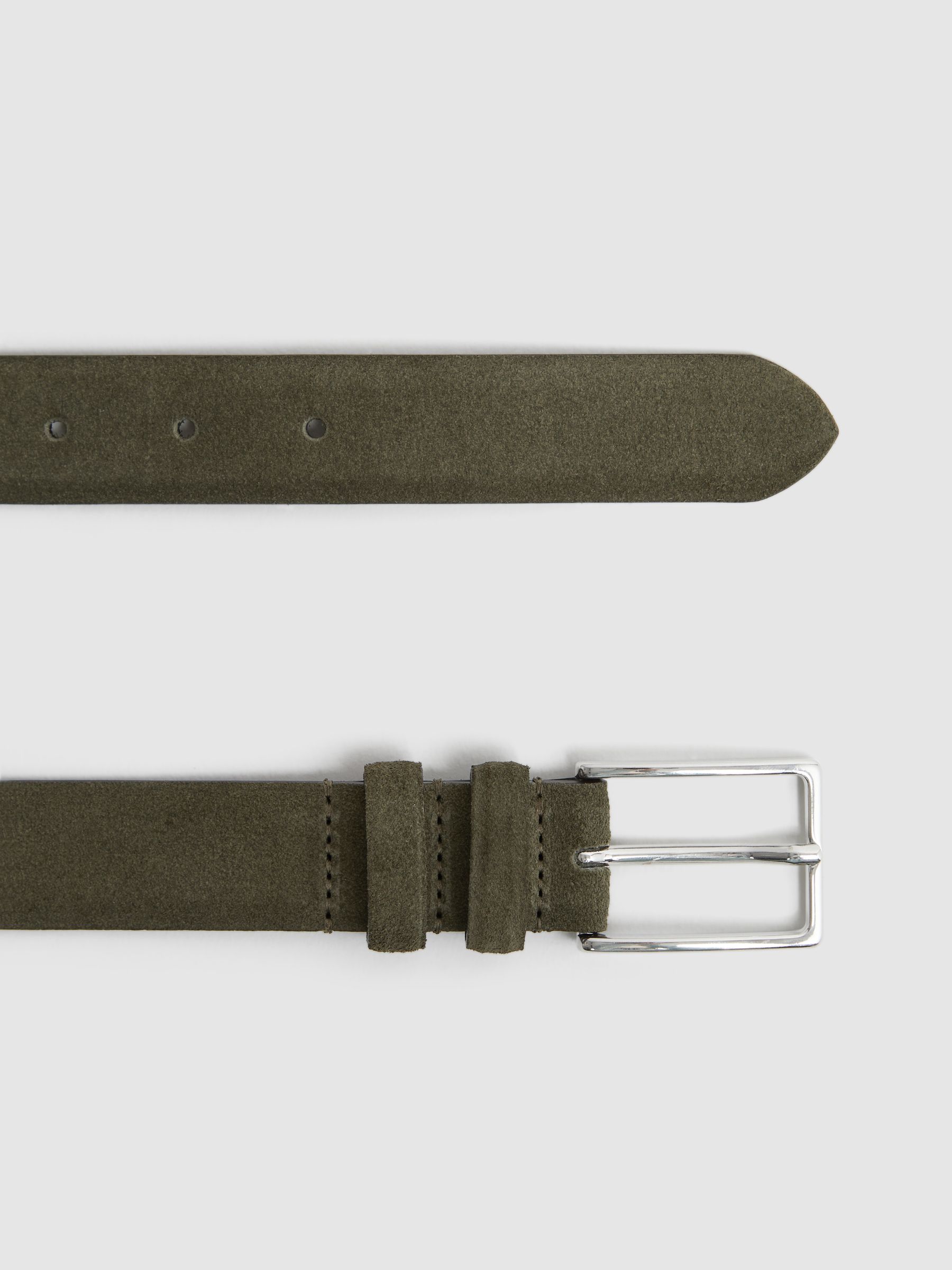 Suede Belt in Khaki - Image 3 of 9