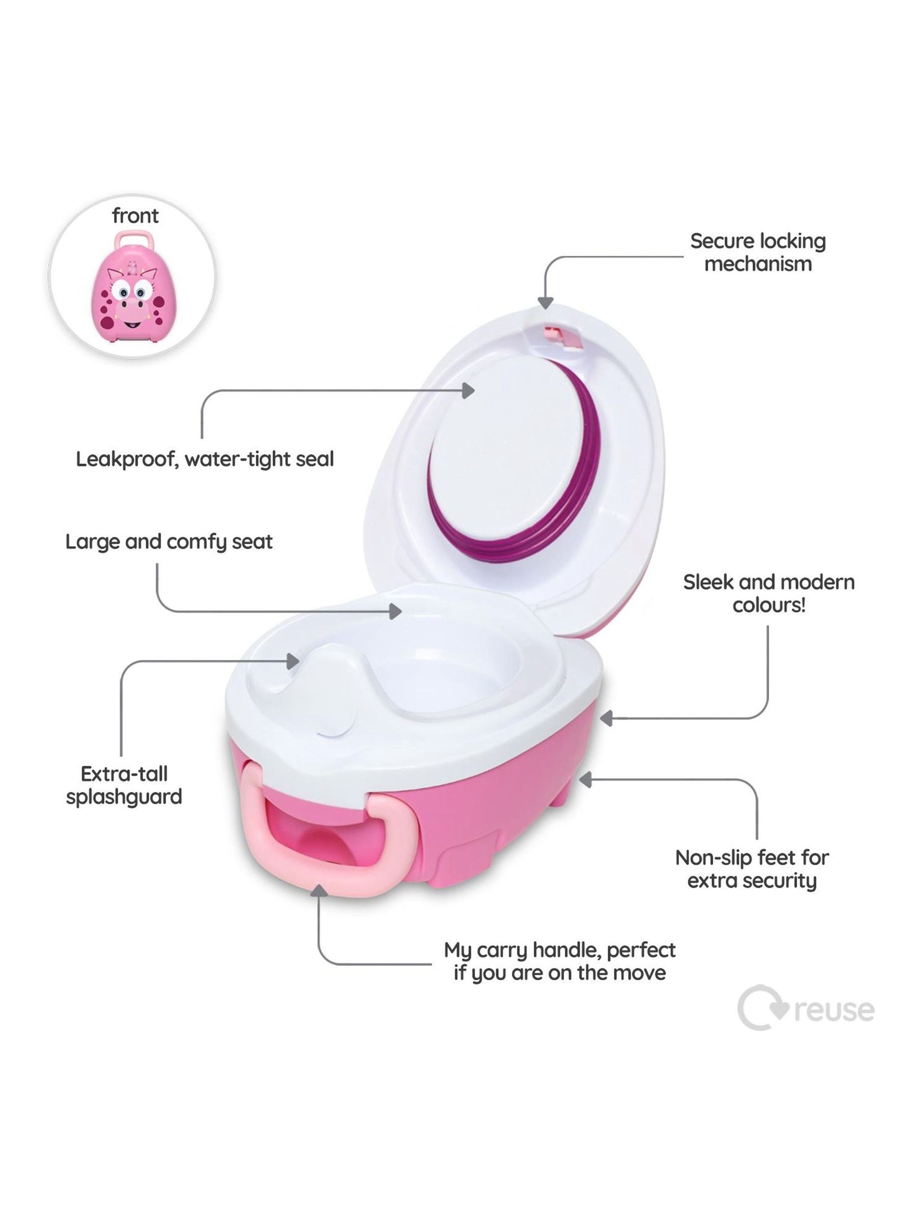 Pink Dragon Travel Potty - Image 5 of 5