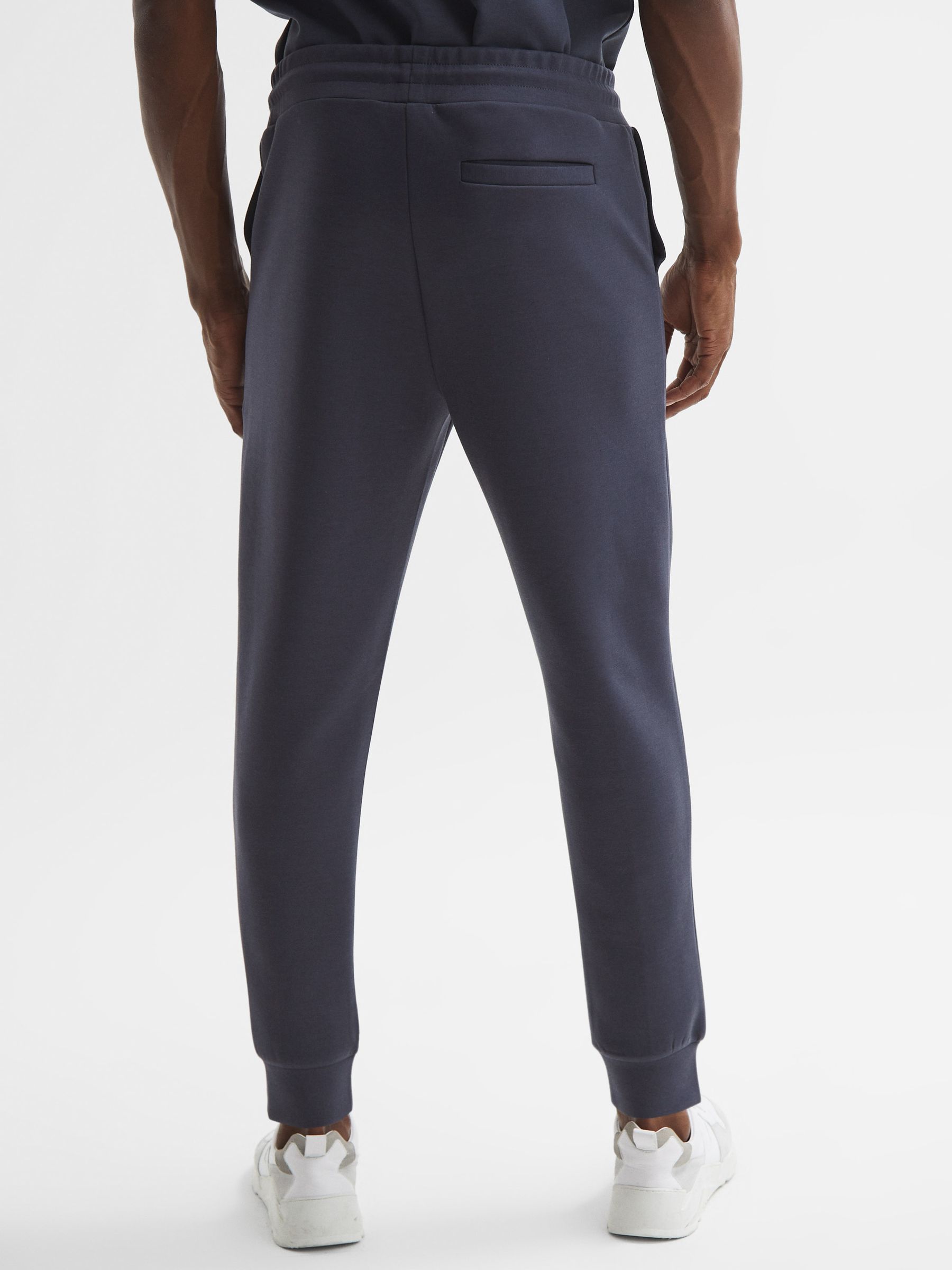 Interlock Jersey Drawstring Joggers in Airforce Blue - Image 5 of 6