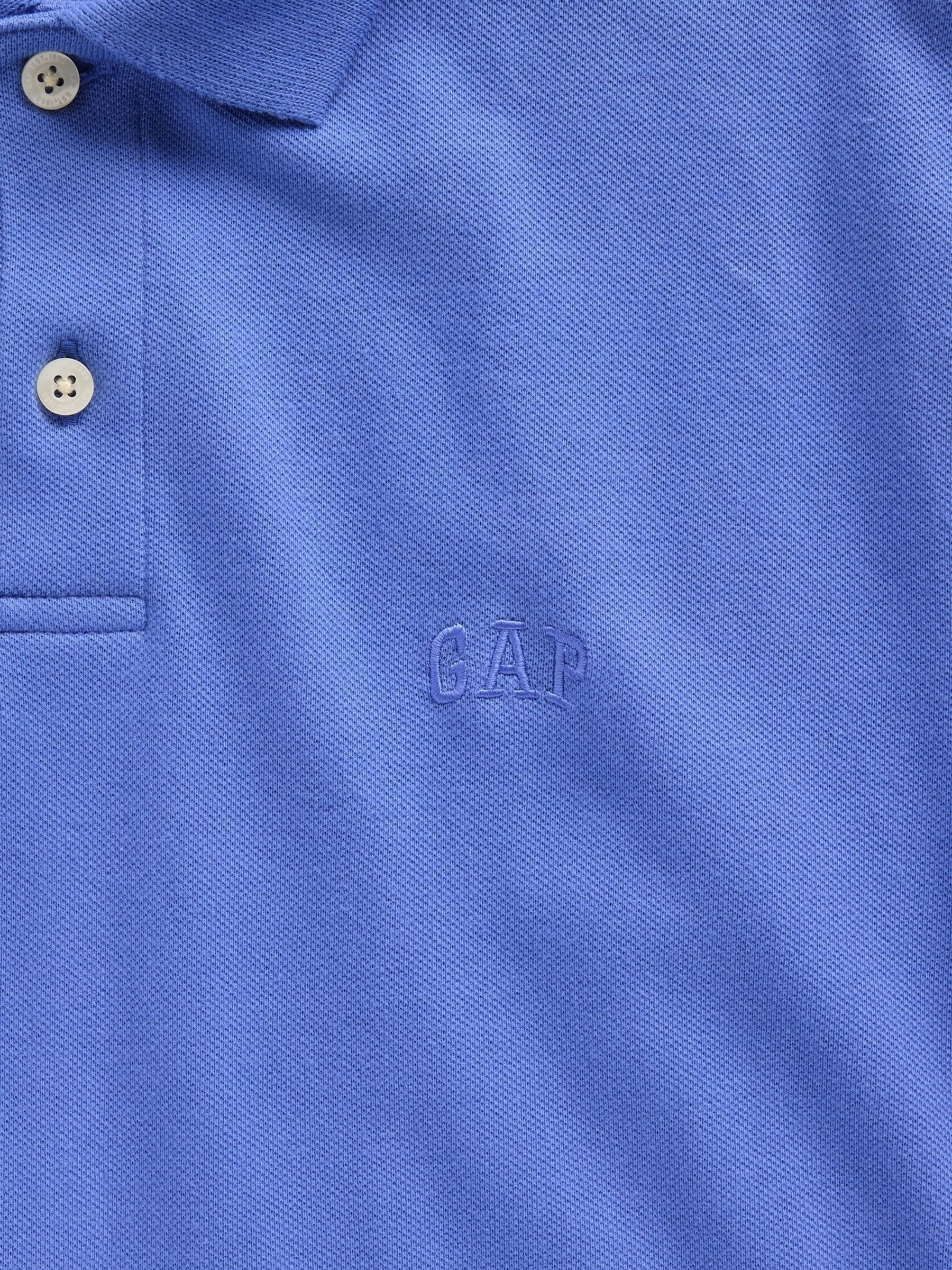 Blue Logo Pique Polo Shirt - Image 4 of 4