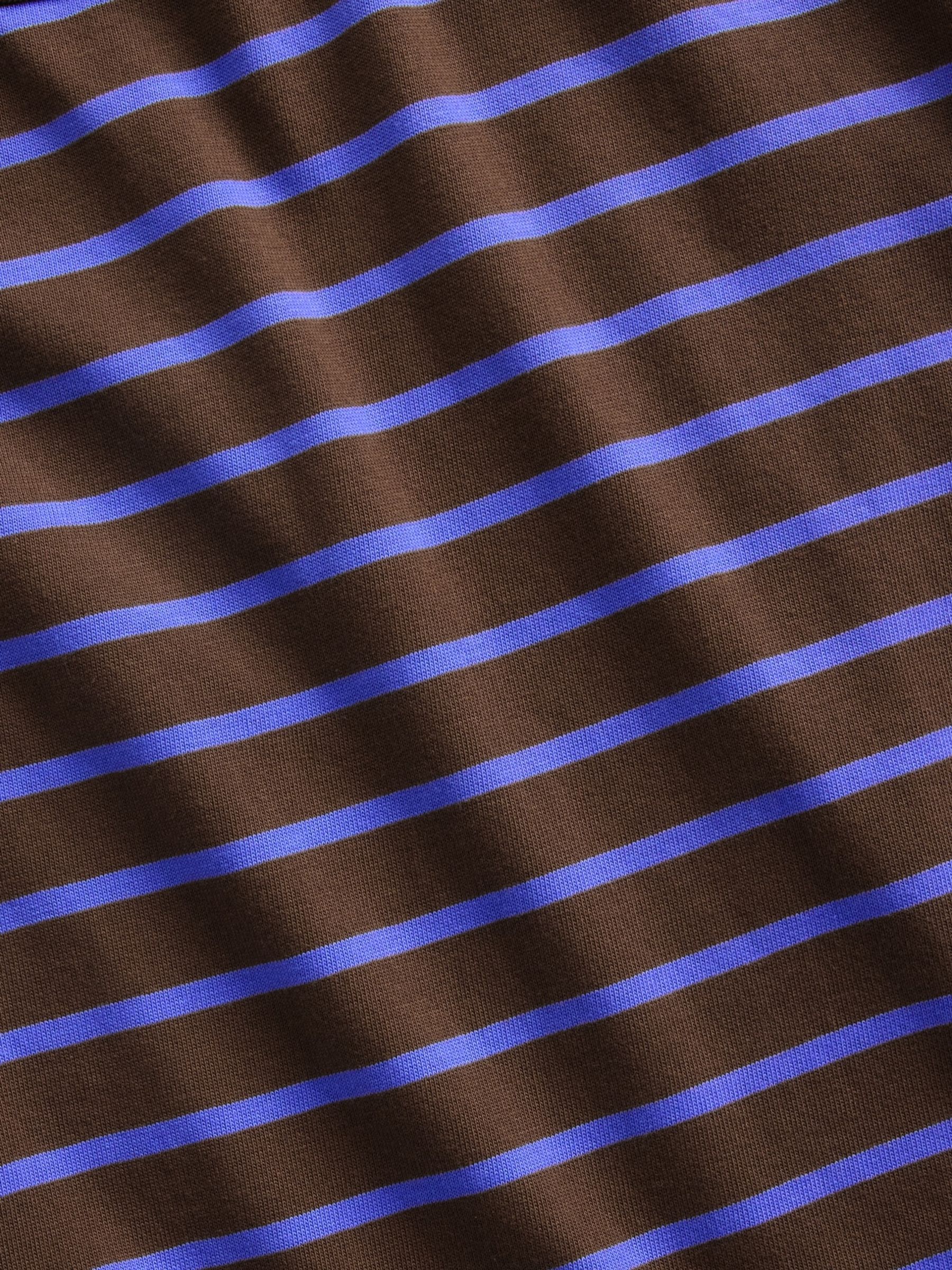 Brown stripe Heavyweight Relaxed Short Sleeve T-Shirt - Image 4 of 4 Brown stripe Heavyweight Relaxed Short Sleeve T-Shirt - Image 4 of 4