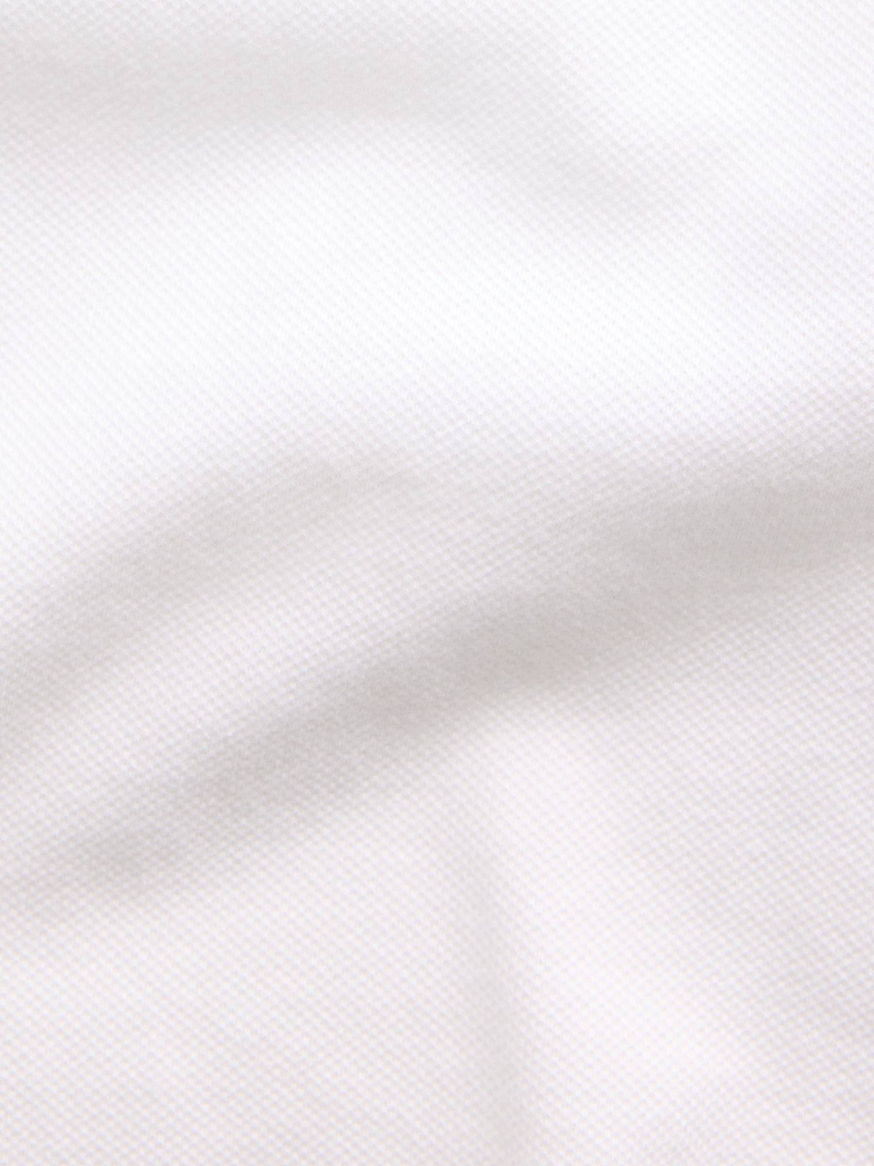 White Relaxed Pique Polo Shirt - Image 4 of 4 White Relaxed Pique Polo Shirt - Image 4 of 4