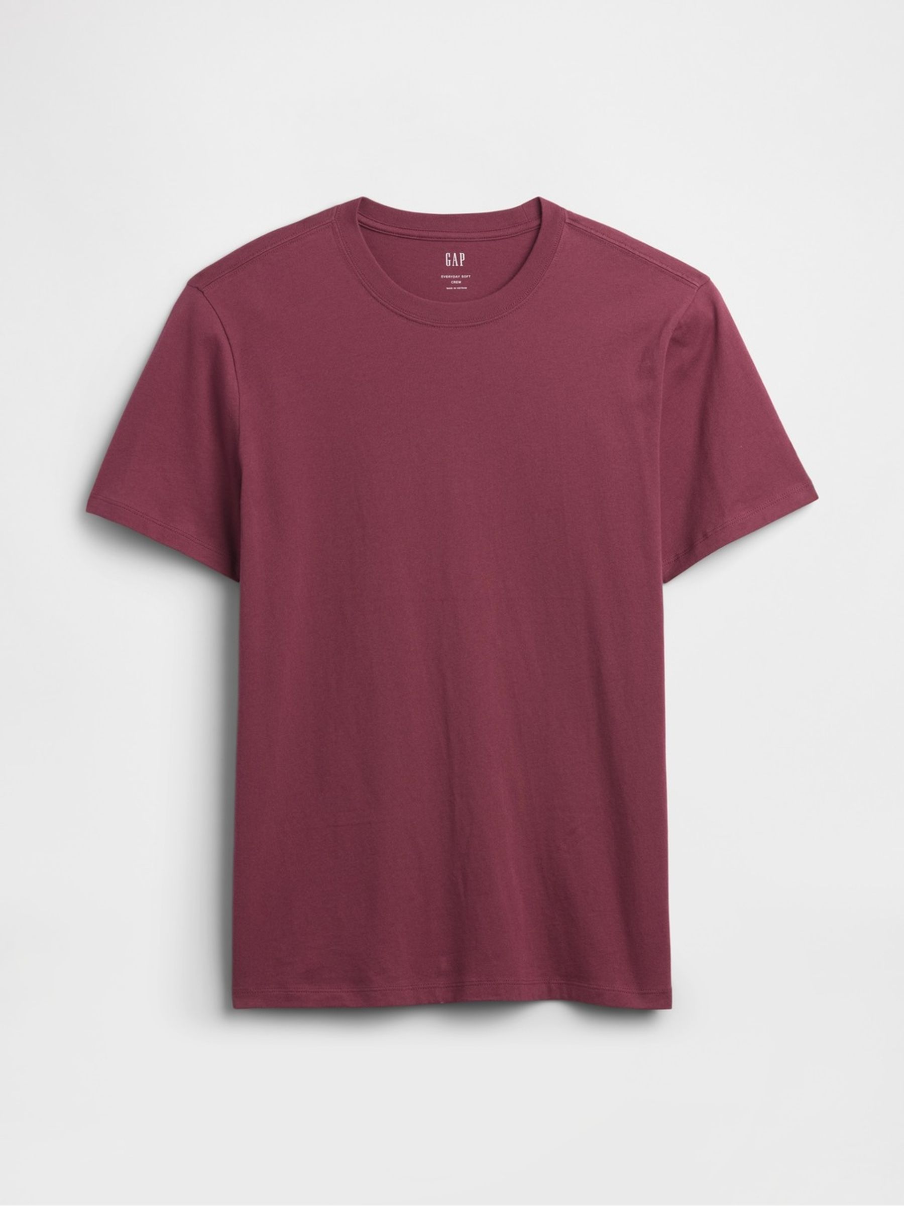 Burgundy Red Everyday Soft Crew Neck T-Shirt - Image 4 of 4