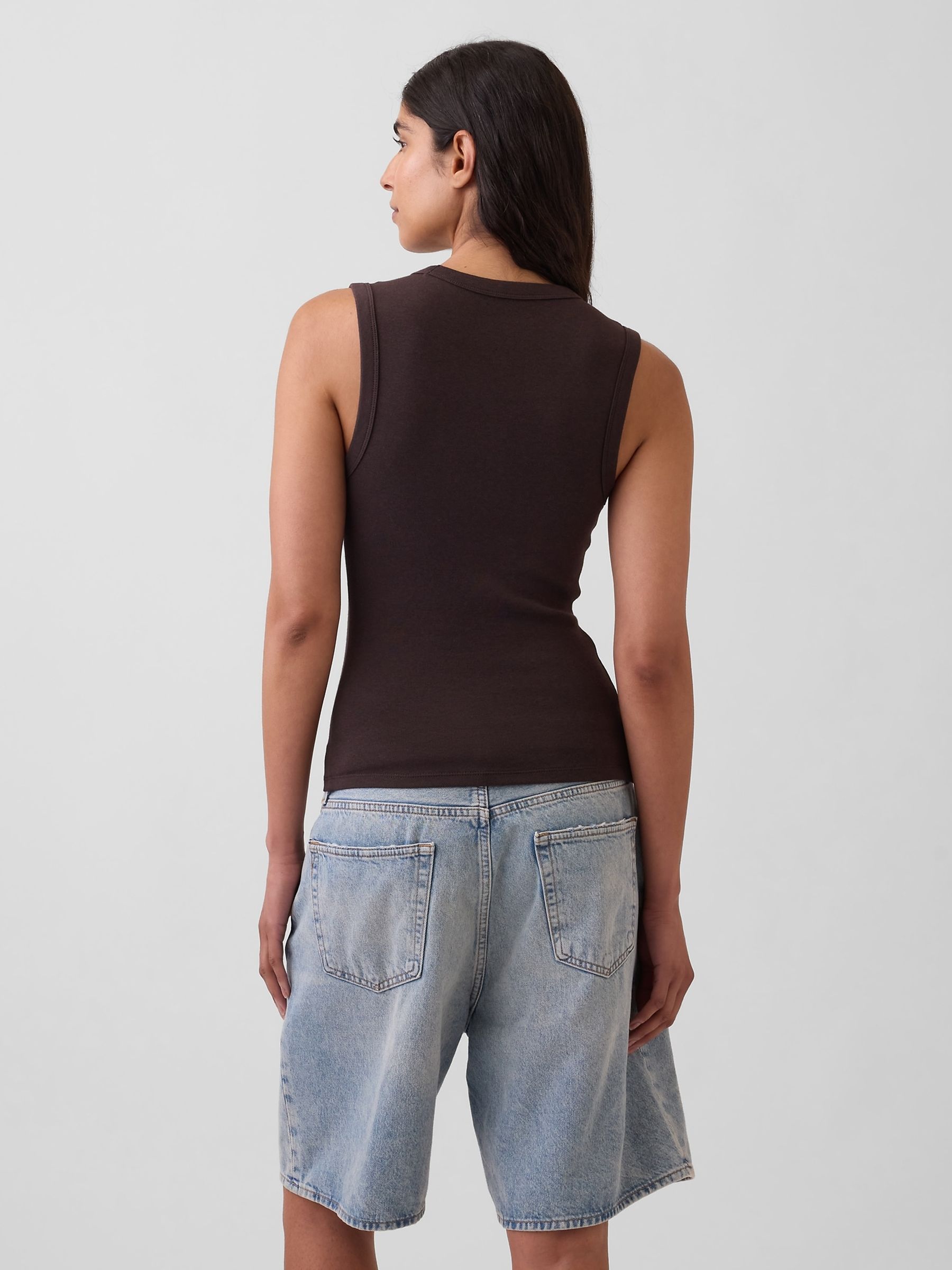 Brown Modern V-Neck Vest - Image 2 of 2 Brown Modern V-Neck Vest - Image 2 of 2