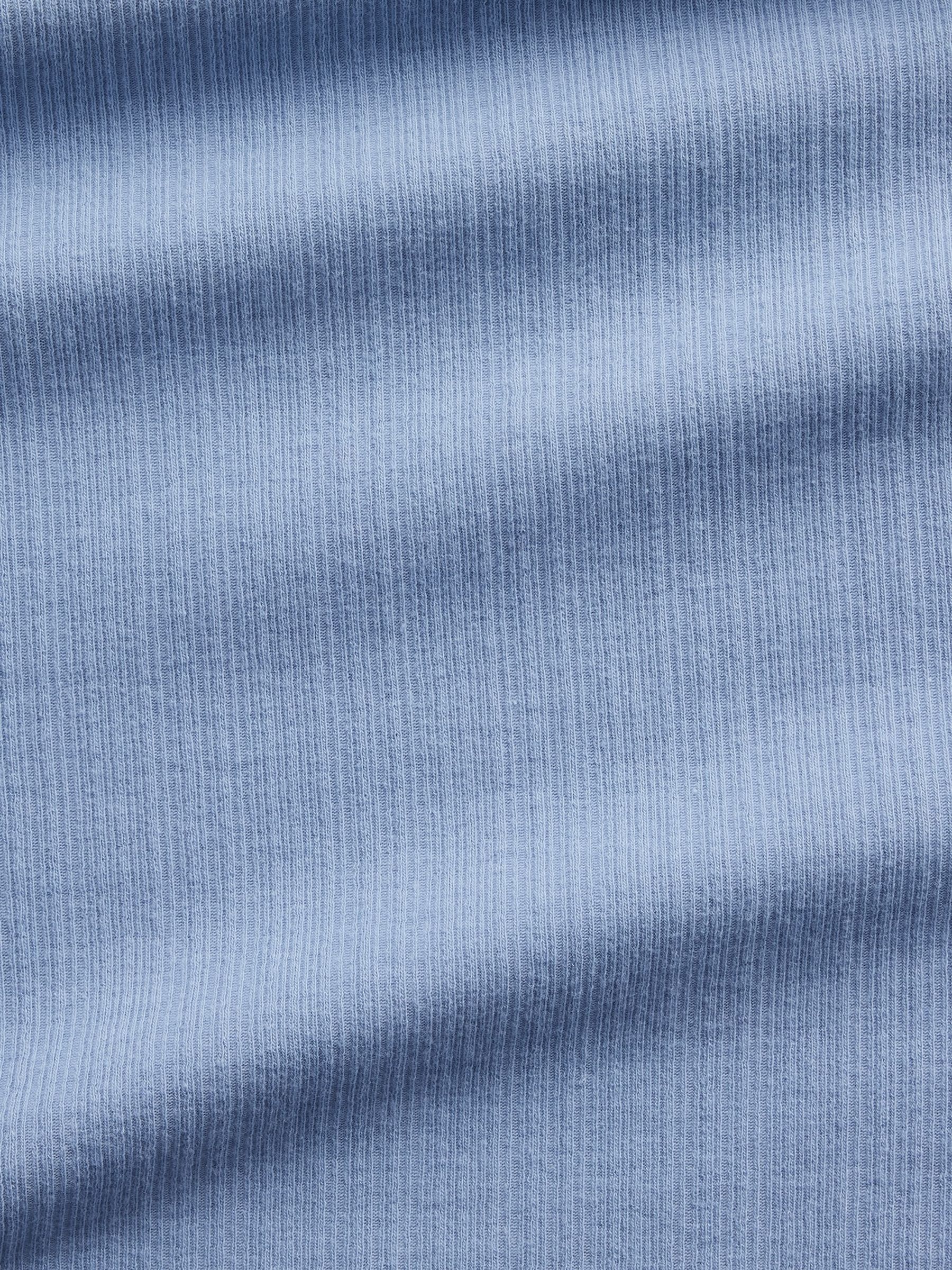 Light Blue Modern Rib Scoop V-Neck Vest - Image 4 of 4 Light Blue Modern Rib Scoop V-Neck Vest - Image 4 of 4