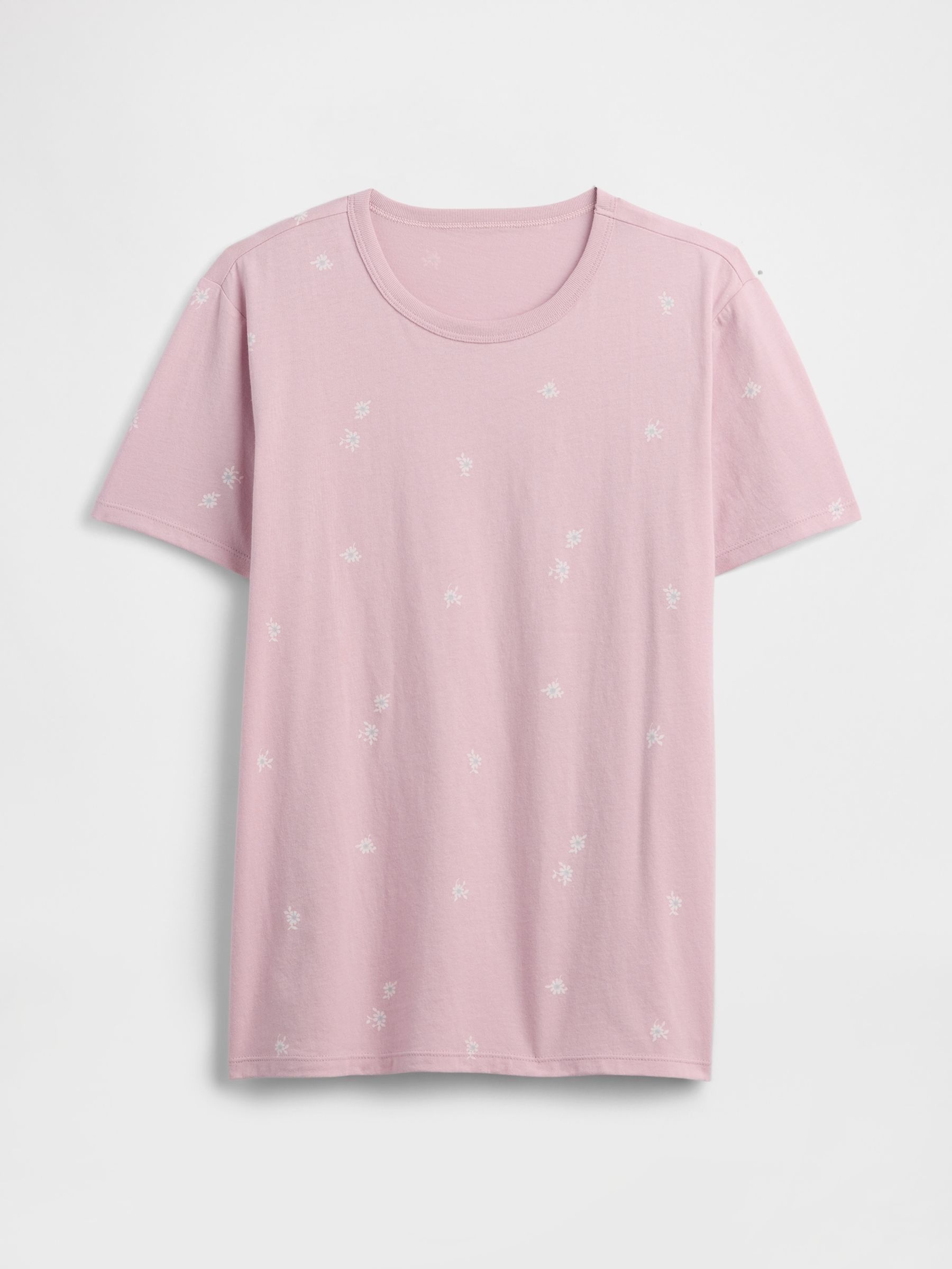 Pink Floral Crew Neck Favourite Crew Neck Short Sleeve T-Shirt - Image 5 of 5