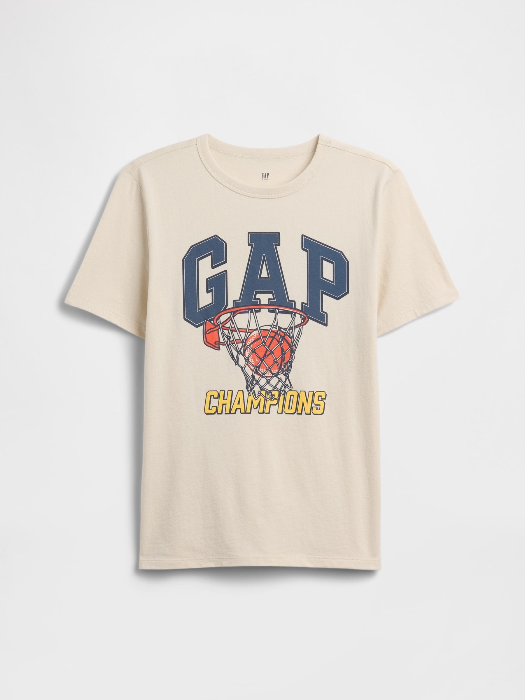 Beige Basketball Logo T-Shirt - Image 1 of 3