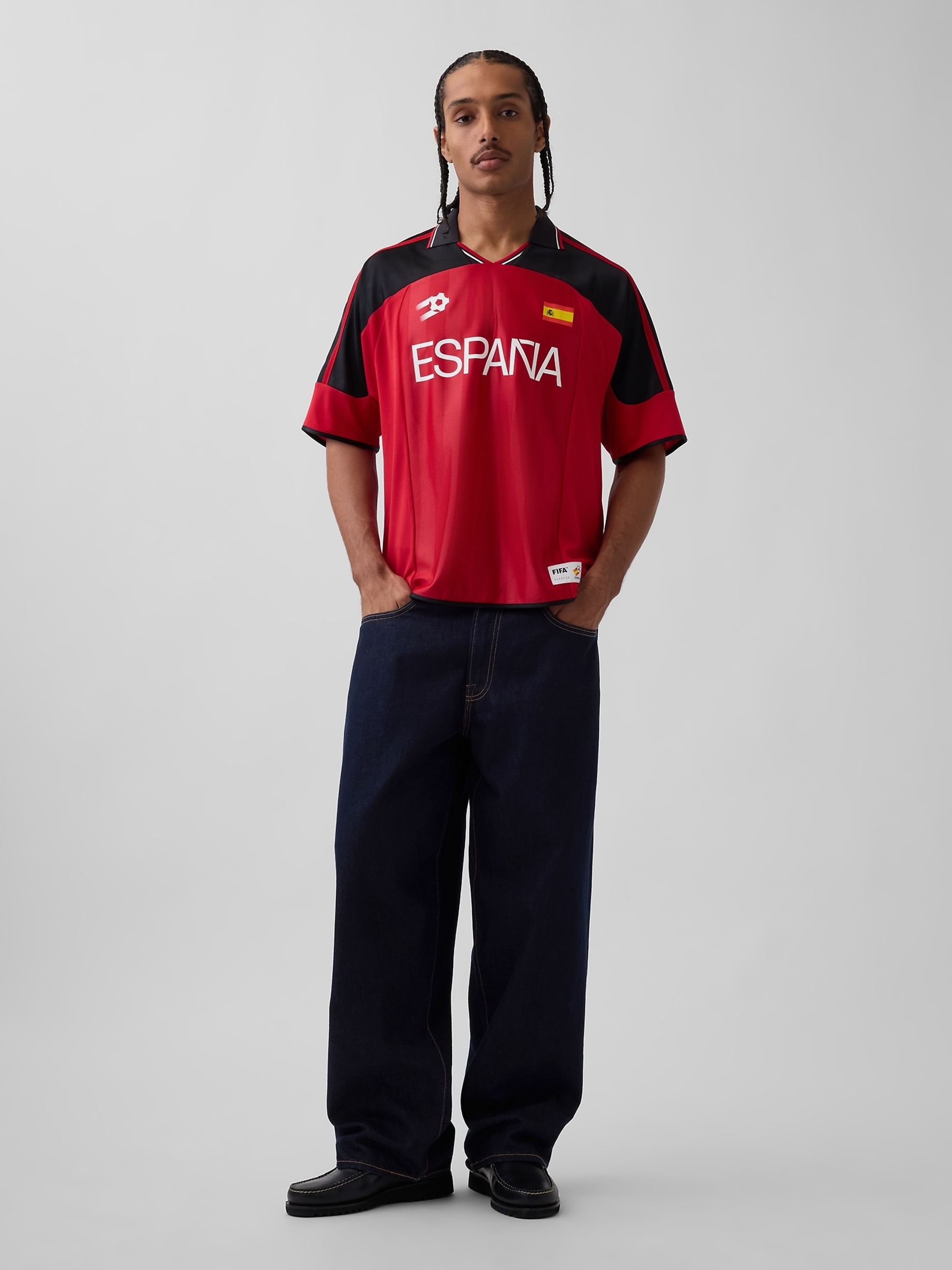 Red Spain FIFA WORLD CUP™ Oversized Football Jersey T-Shirt - Image 3 of 5