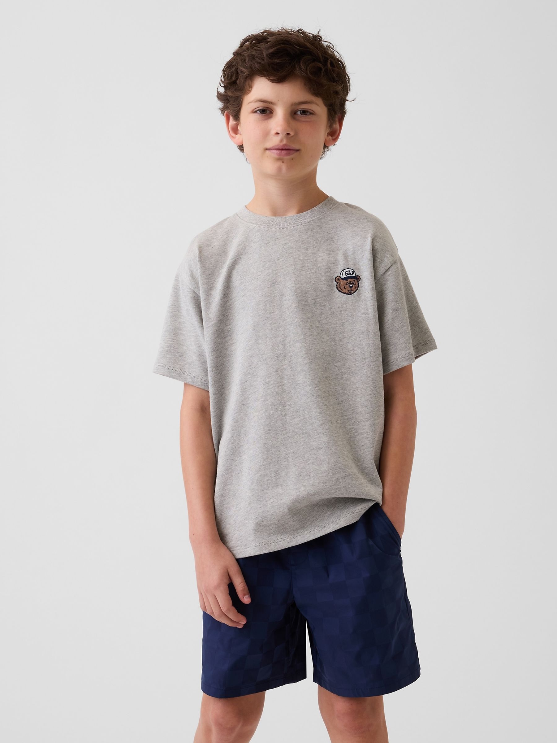 Grey Brannan Bear Heavyweight Relaxed Logo Short Sleeve T-Shirt - Image 1 of 4