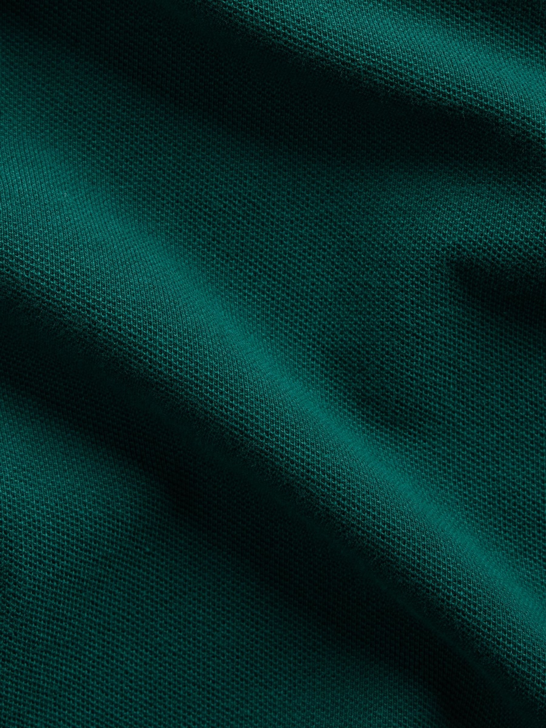 Green Relaxed Pique Polo Shirt - Image 4 of 4