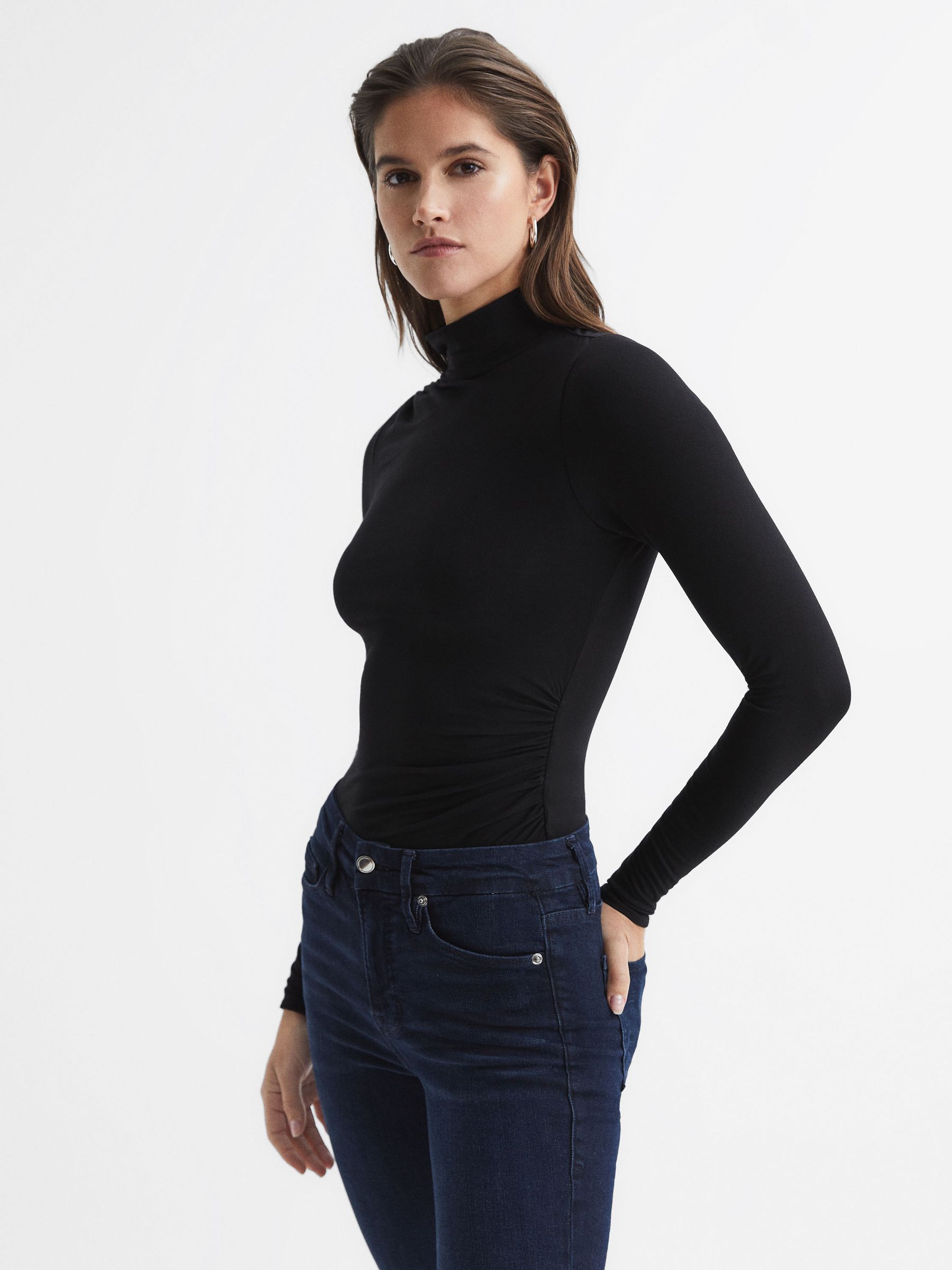Good American Turtleneck Bodies in Black - Image 1 of 8