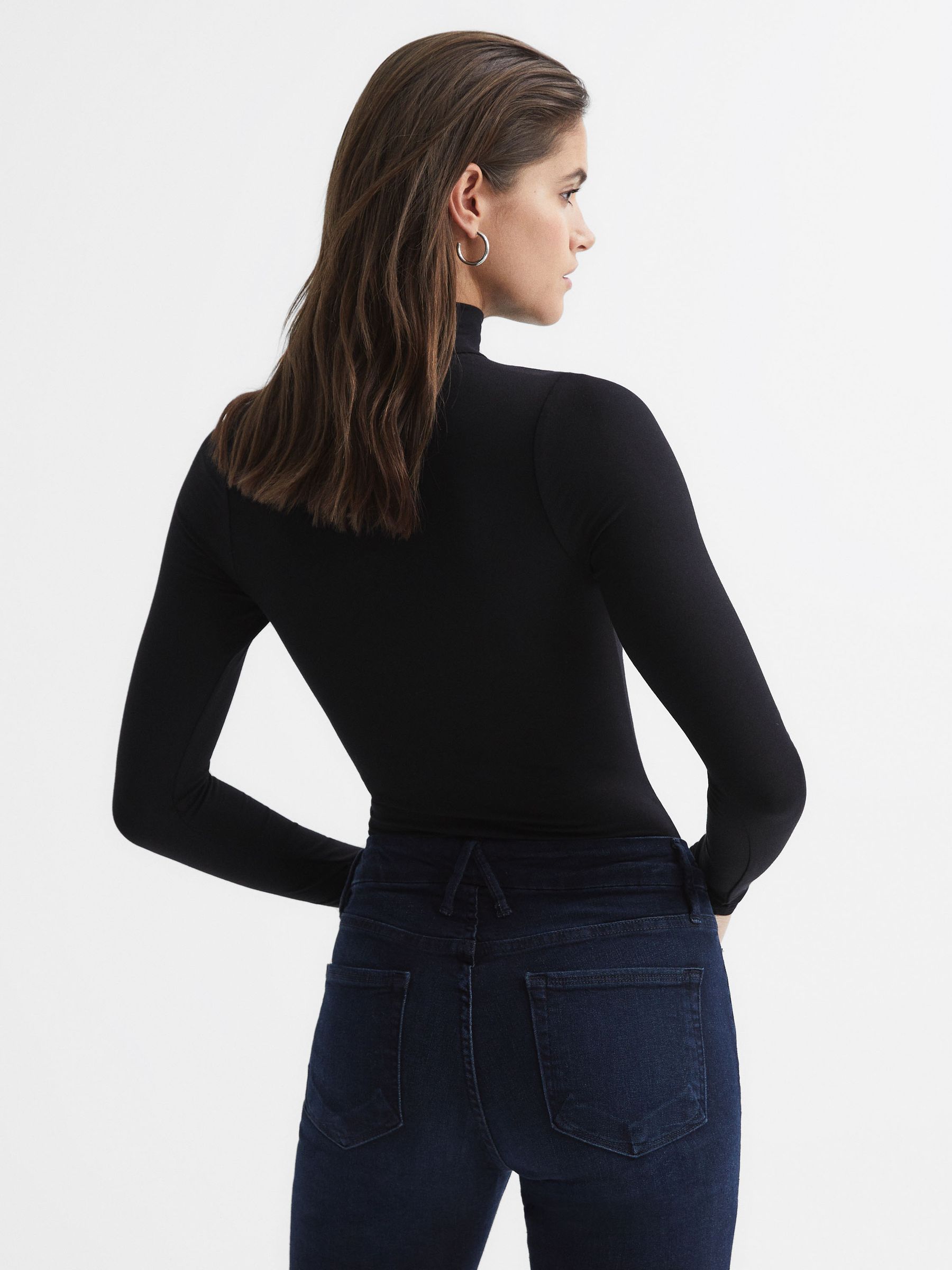 Good American Turtleneck Bodies in Black - Image 5 of 8