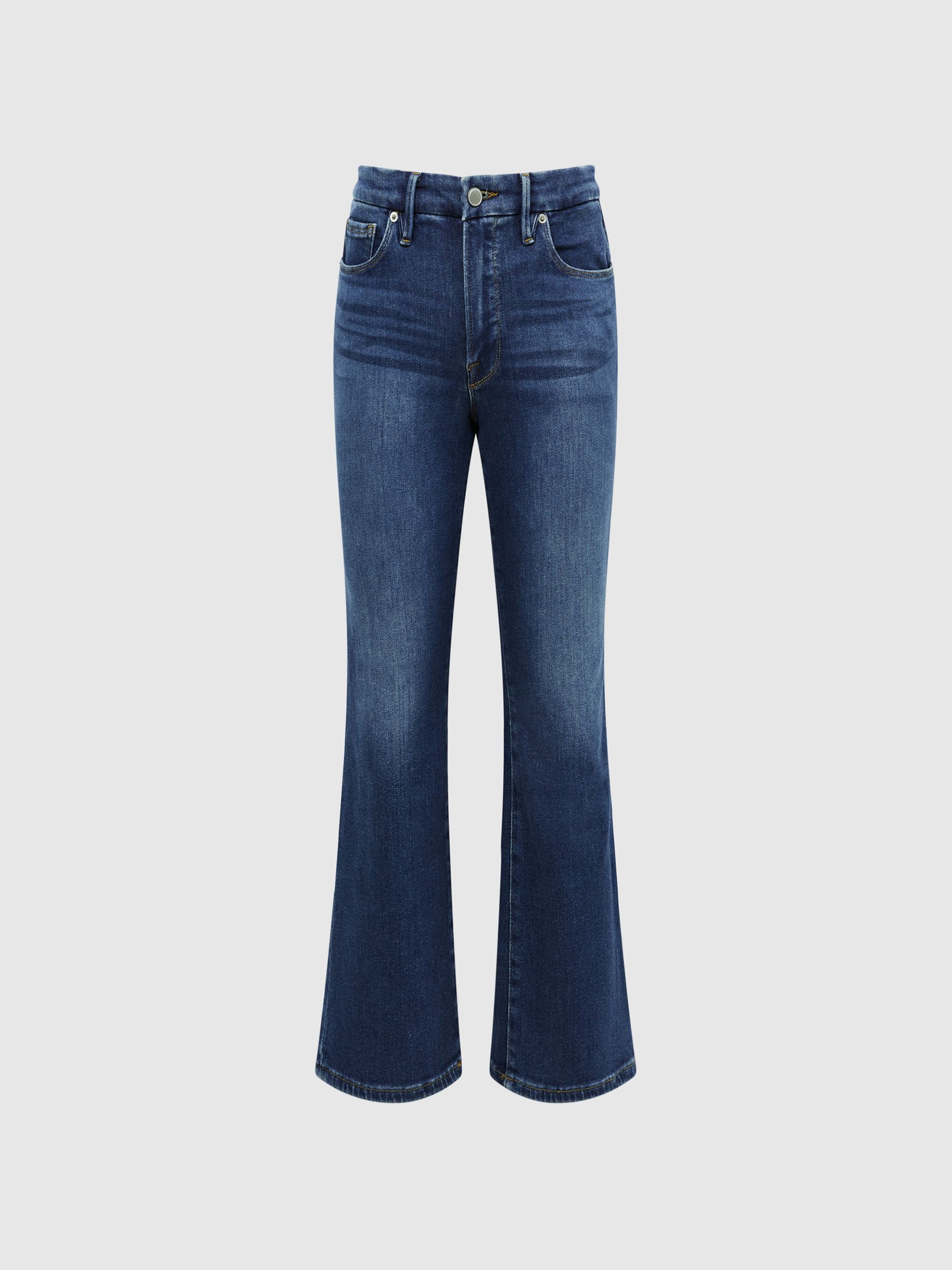 Mini Good Legs Crop Bootleg Jeans in Dark Blue - Image 2 of 7
