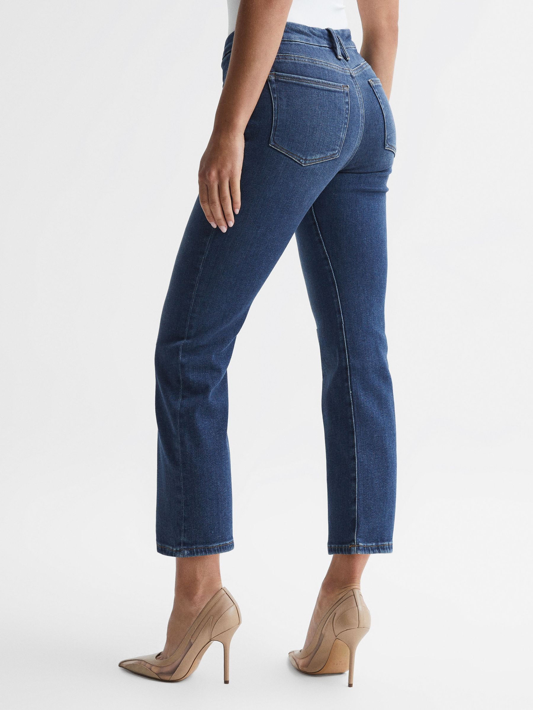 Mini Good Legs Crop Bootleg Jeans in Dark Blue - Image 5 of 7