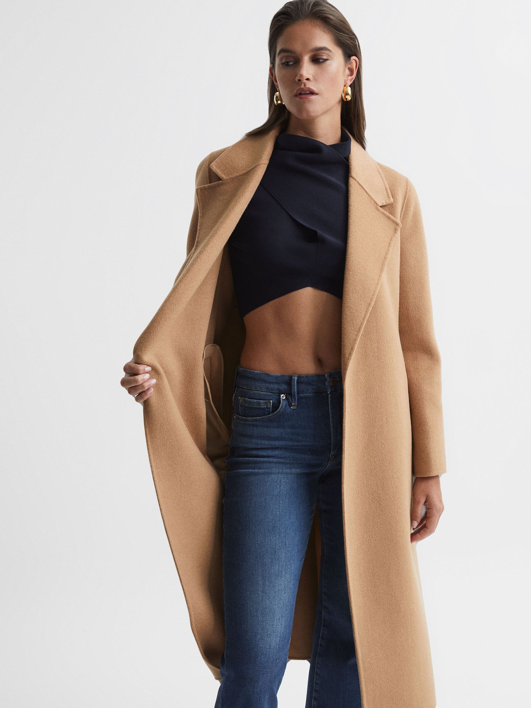 Mini Good Legs Crop Bootleg Jeans in Dark Blue - Image 7 of 7