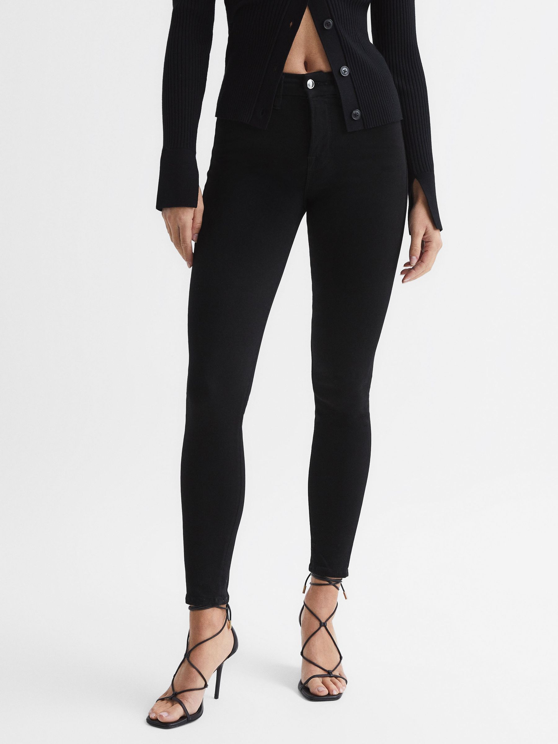 Good American The Good Legs Jeans in Black - Image 3 of 7