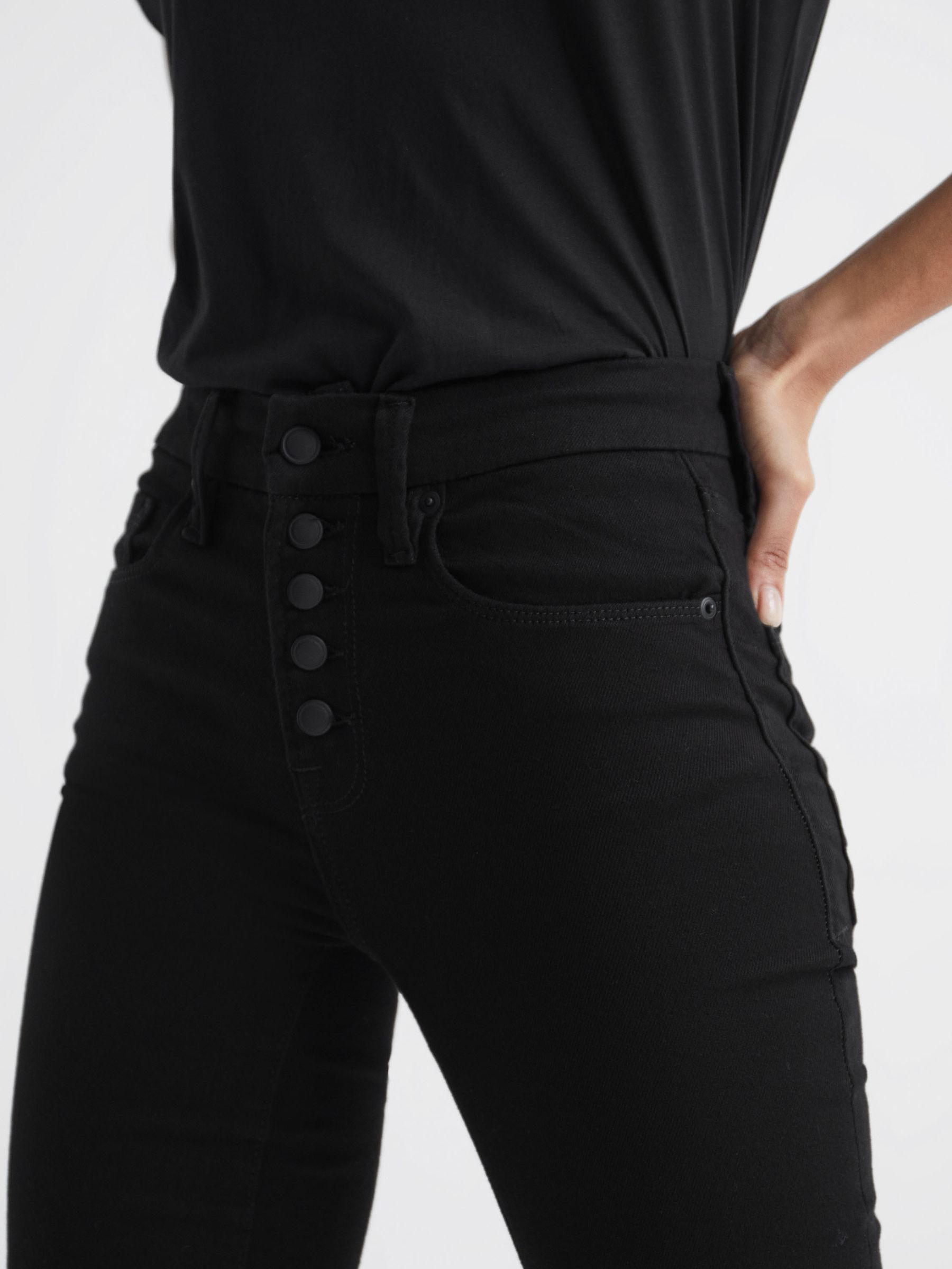 Flared Jeans in Black - Image 4 of 7