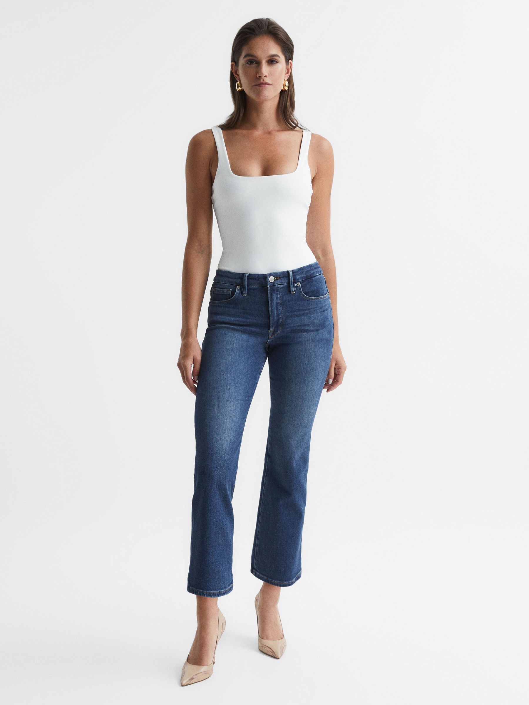 Good American Square Neck Bodies in White - Image 3 of 7