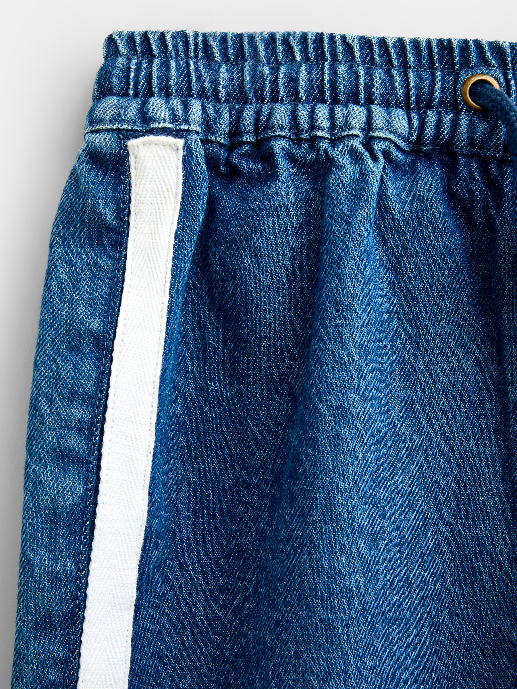 Blue Denim Stripe Straight Leg Jeans - Image 3 of 4