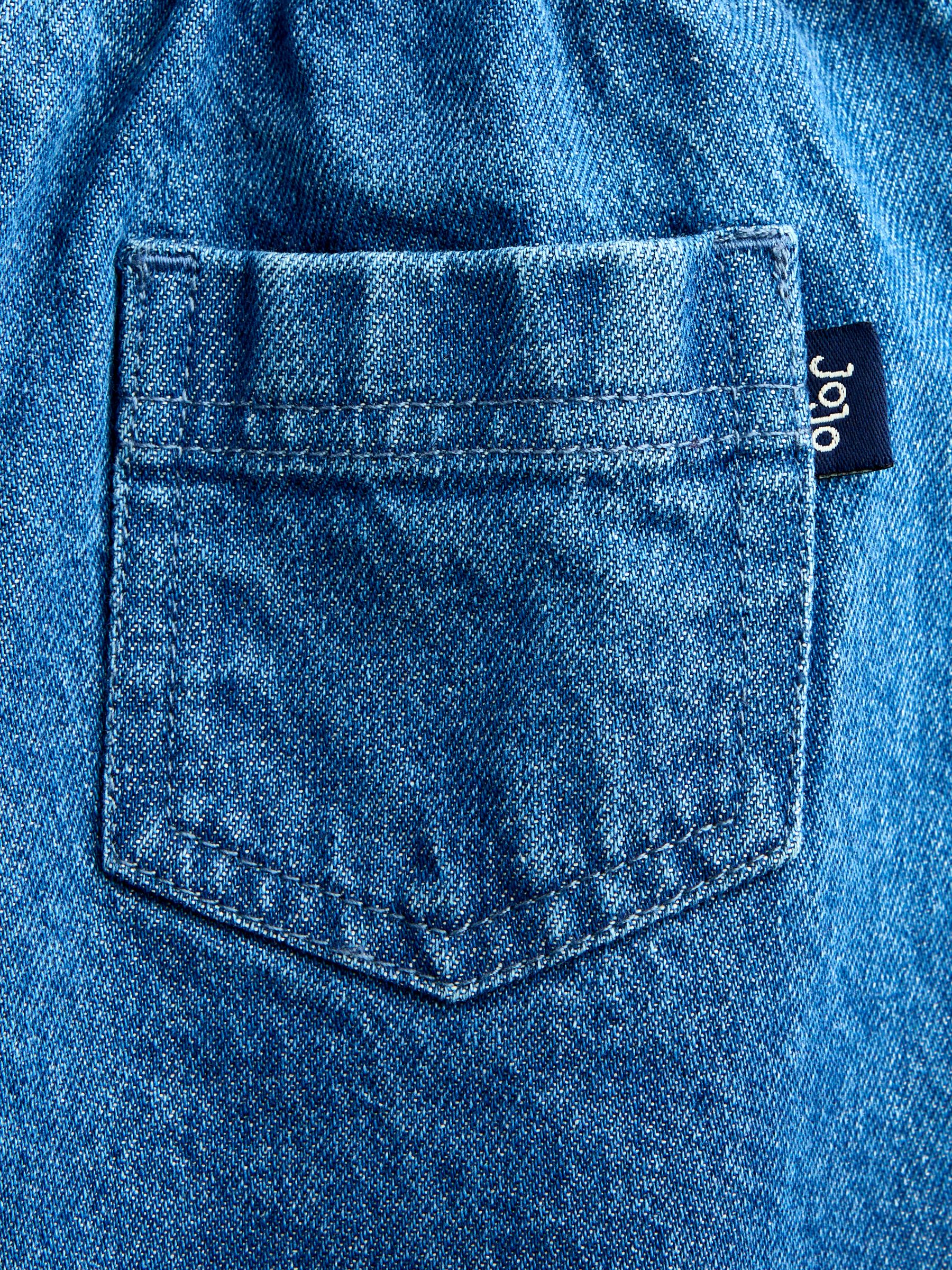 Blue Denim Stripe Straight Leg Jeans - Image 4 of 4 Blue Denim Stripe Straight Leg Jeans - Image 4 of 4