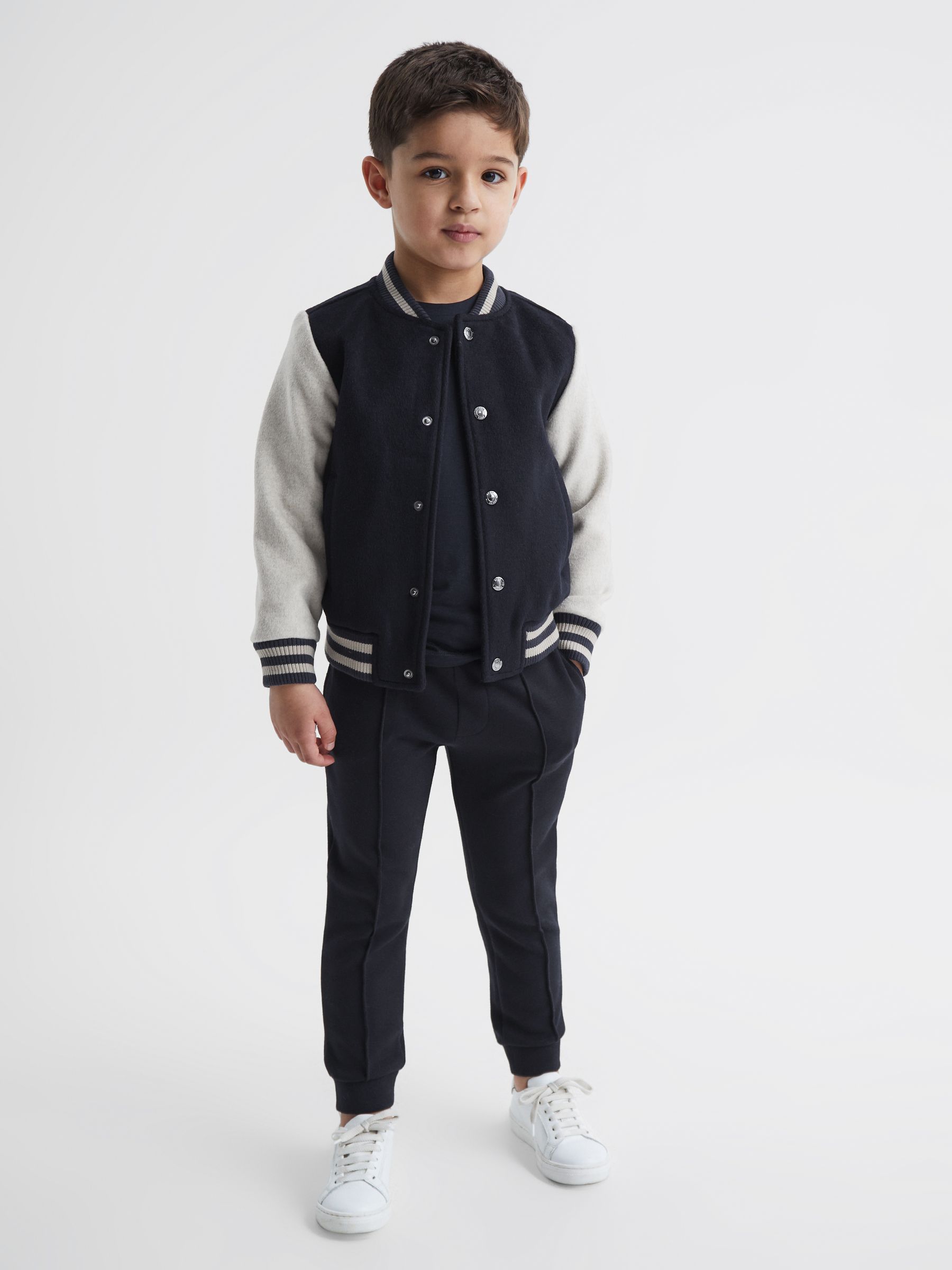 3-9 yrs Cotton Crew Neck T-Shirt in Navy - Image 6 of 6