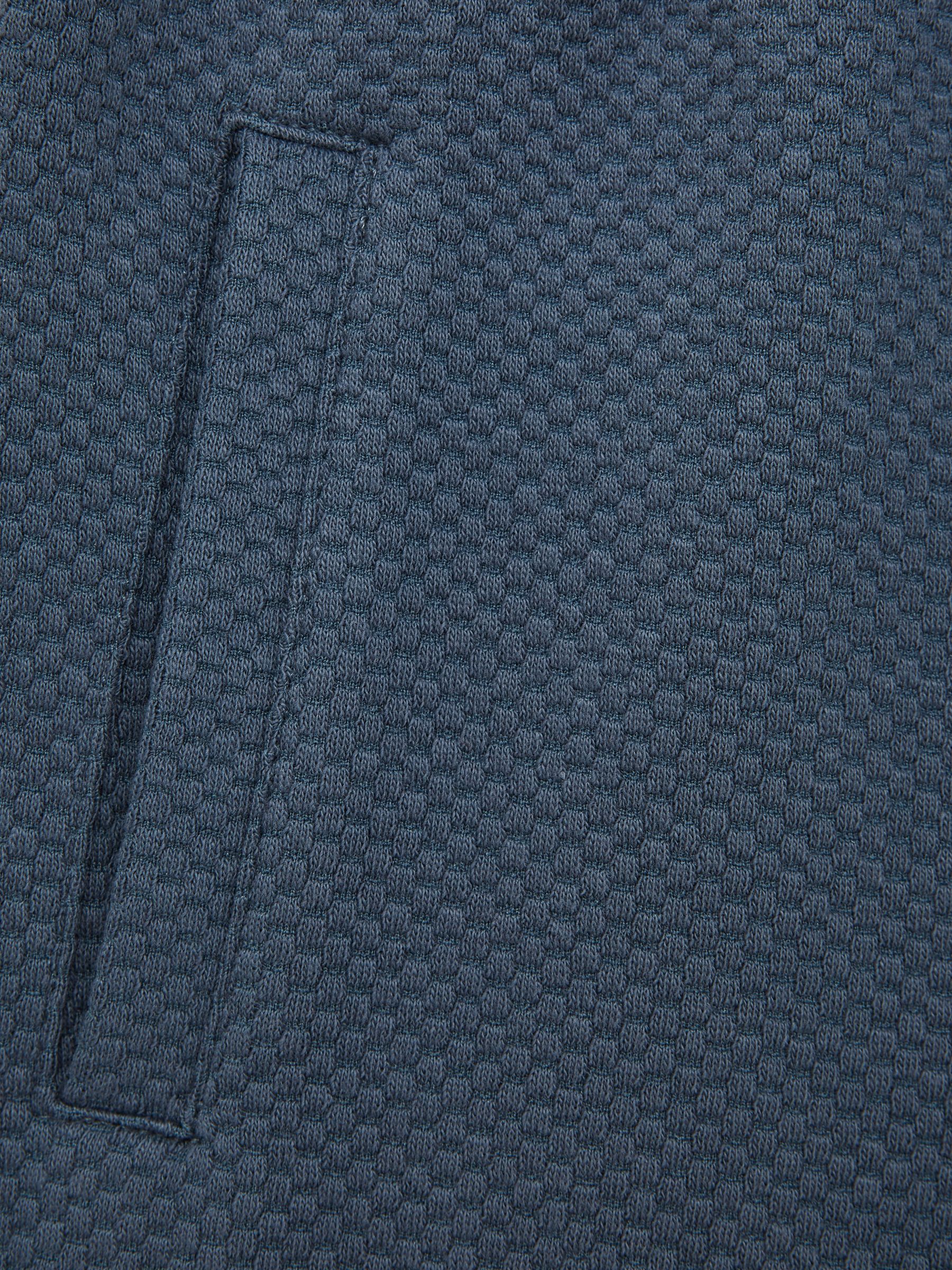 Slim Fit Textured Drawstring Shorts in Airforce Blue - Image 6 of 6