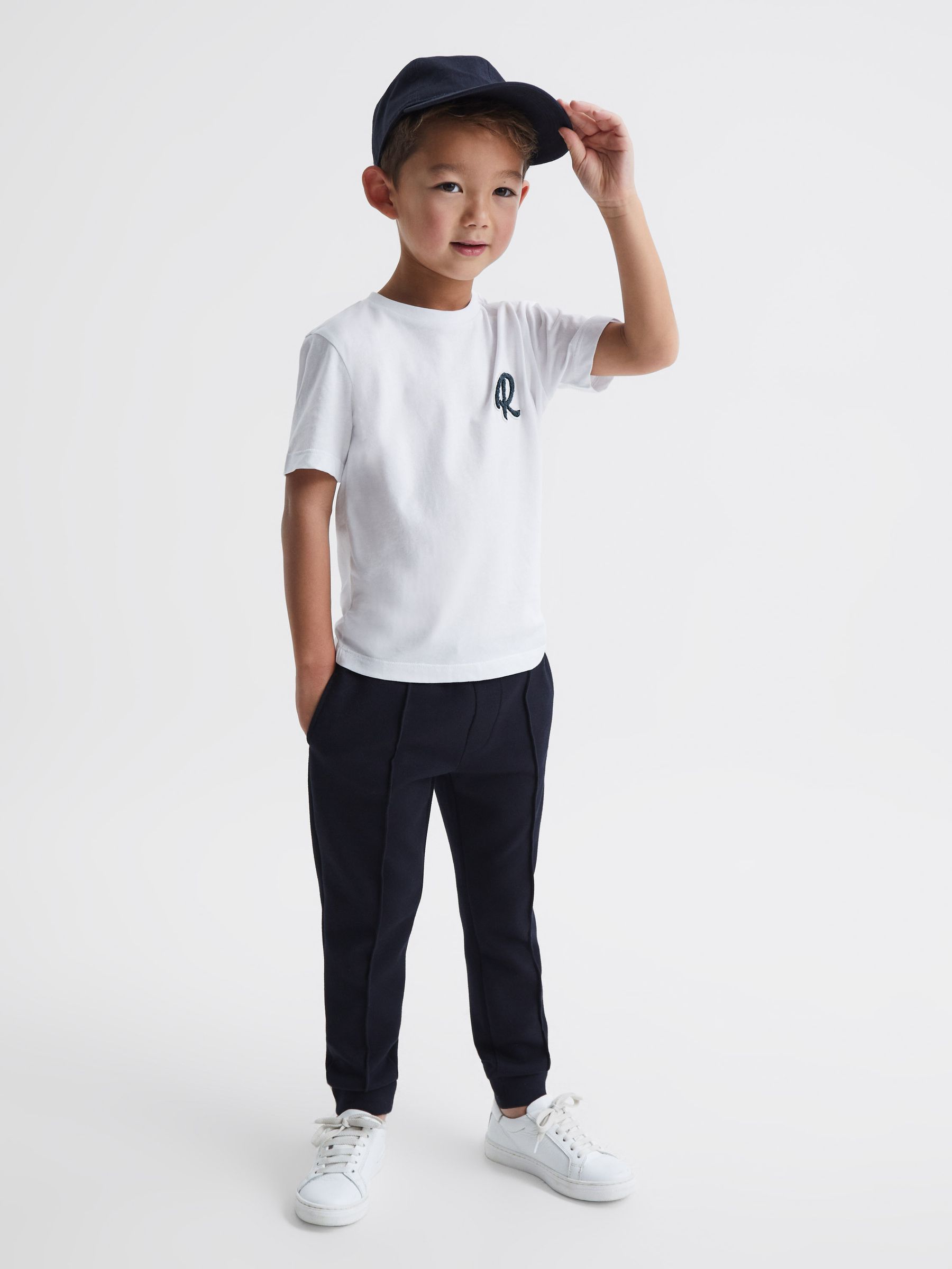 3-9 yrs Cotton Crew Neck T-Shirt in White - Image 3 of 7