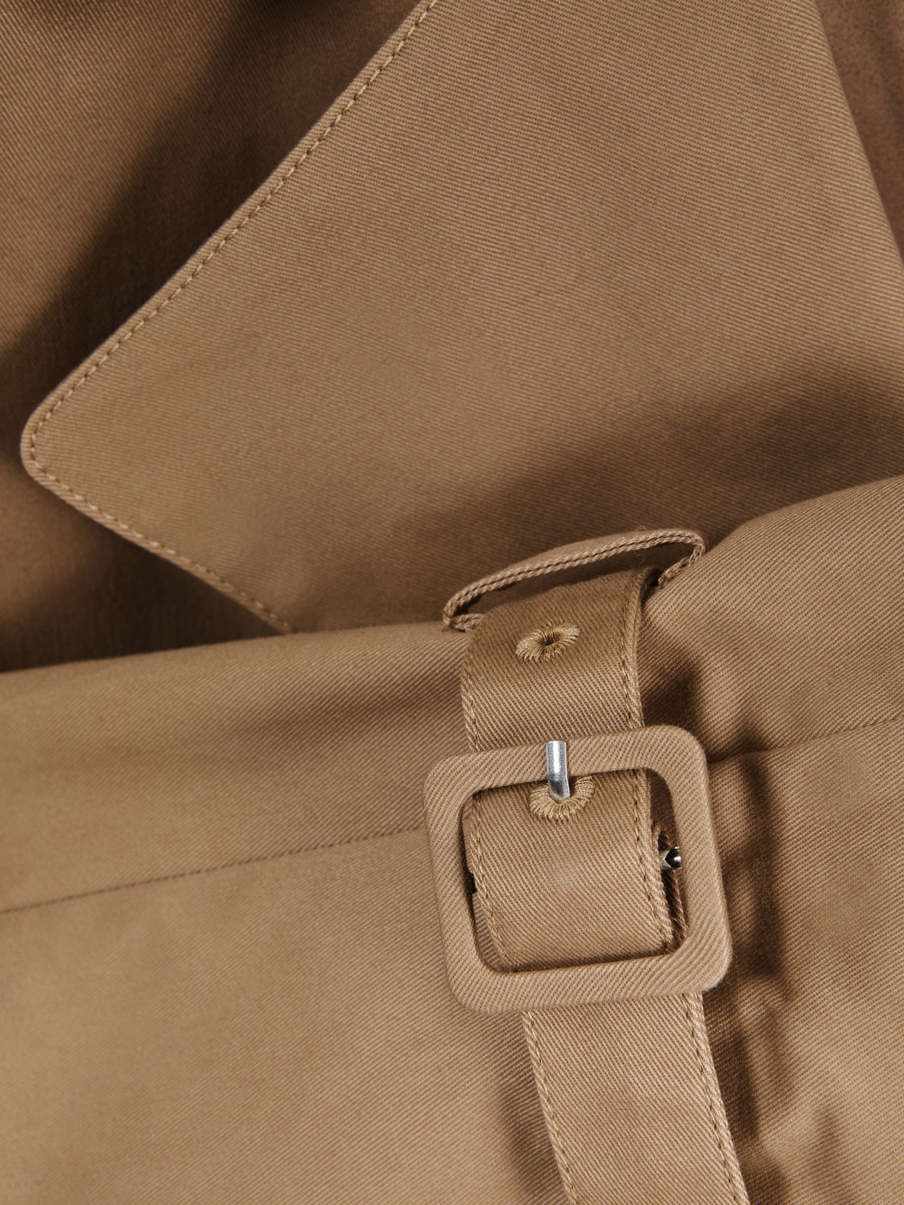 Good American Belted Trench Coat in Khaki - Image 6 of 6