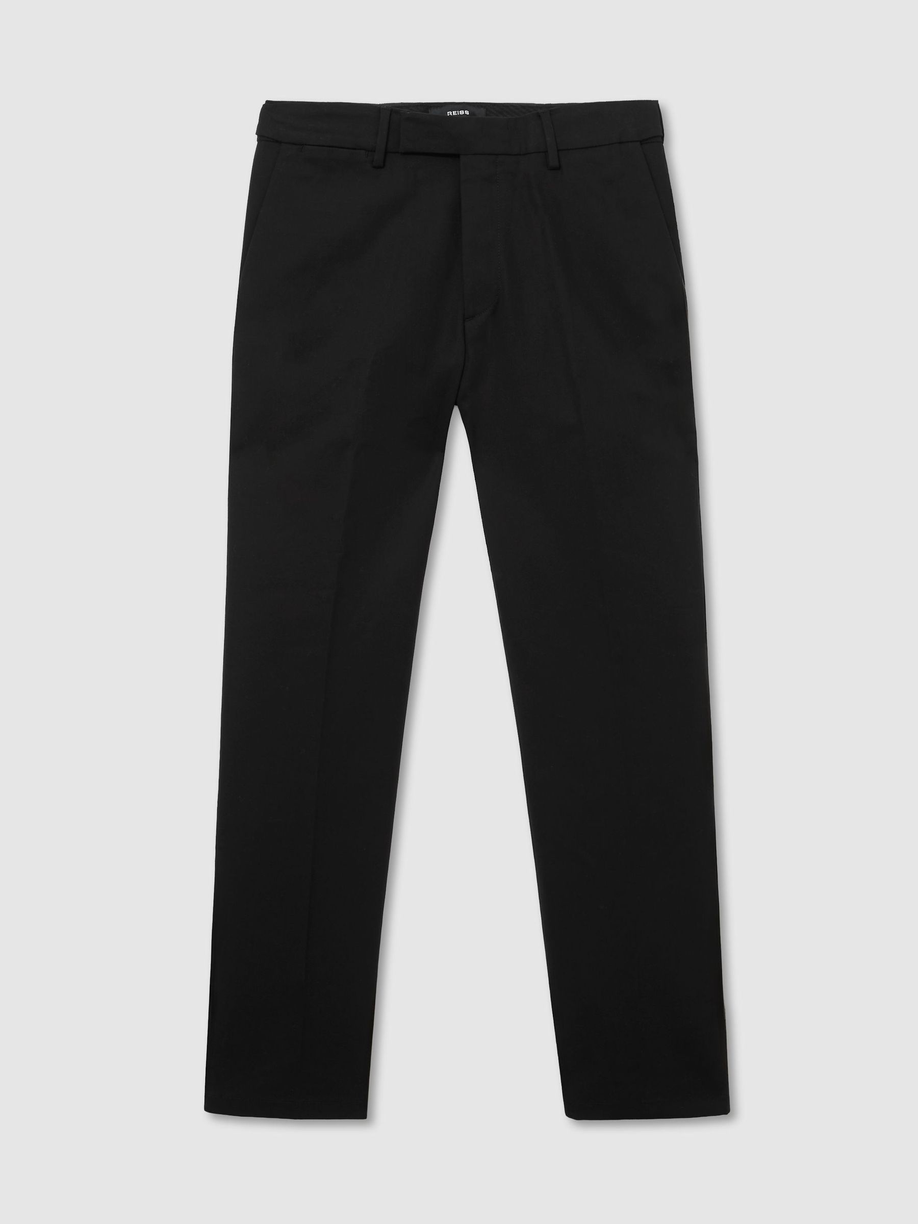 Cotton-Stretch Slim-Fit Chinos in Black - Image 2 of 7