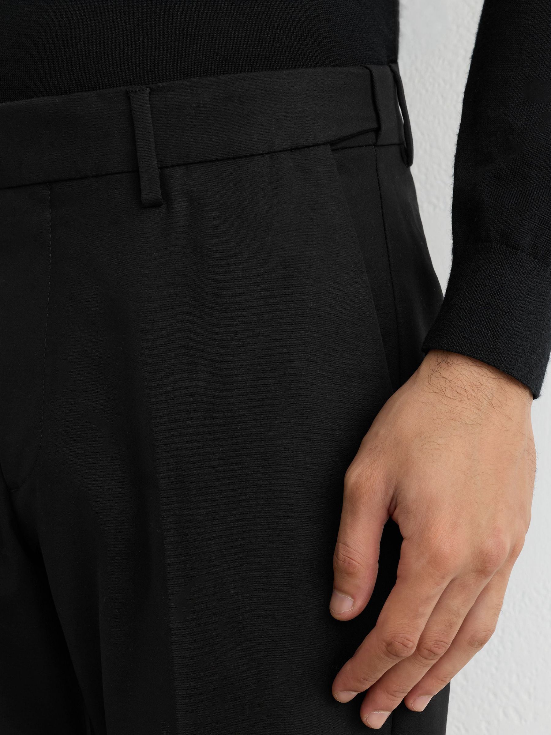 Cotton-Stretch Slim-Fit Chinos in Black - Image 5 of 7