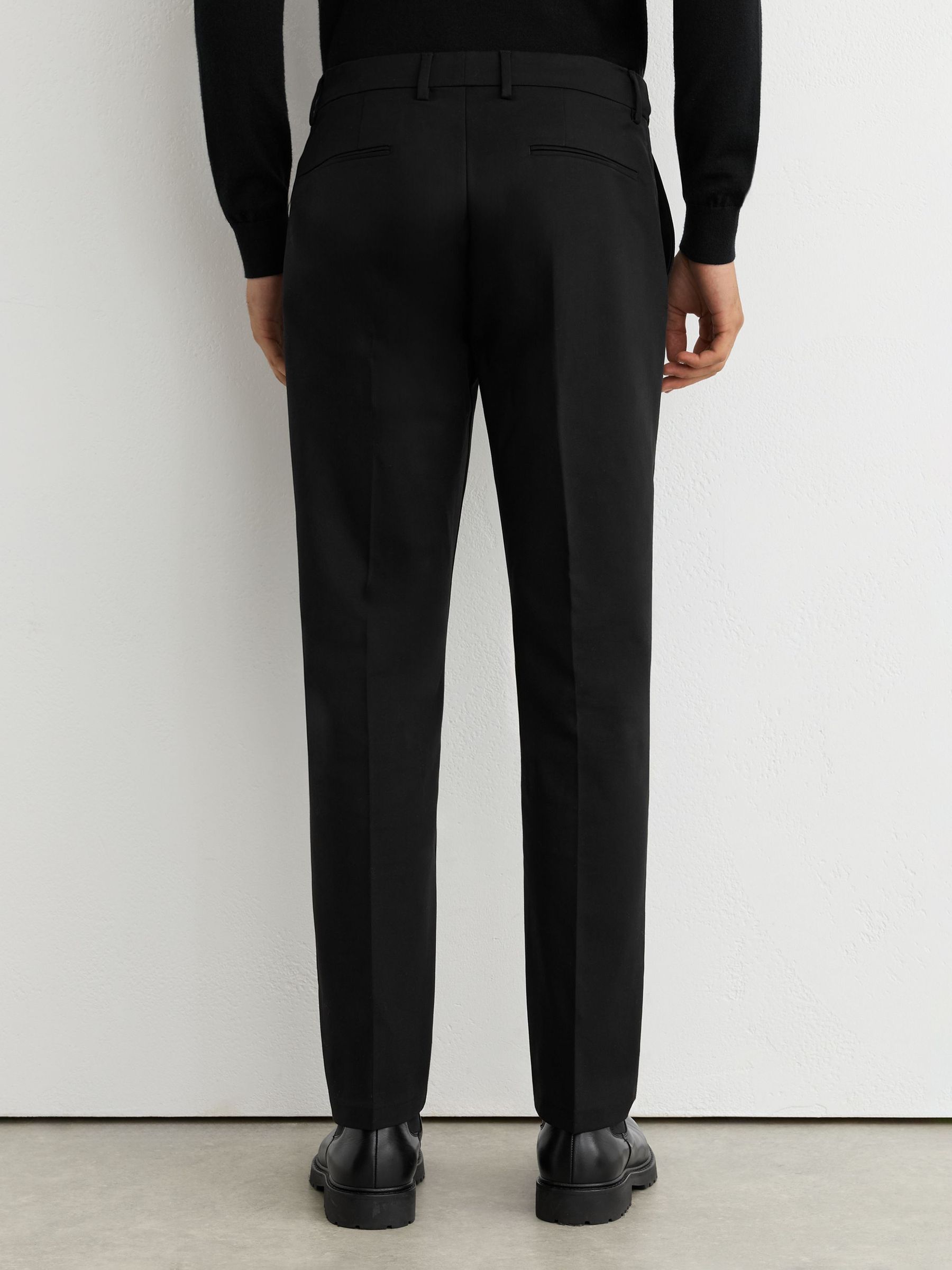 Cotton-Stretch Slim-Fit Chinos in Black - Image 6 of 7