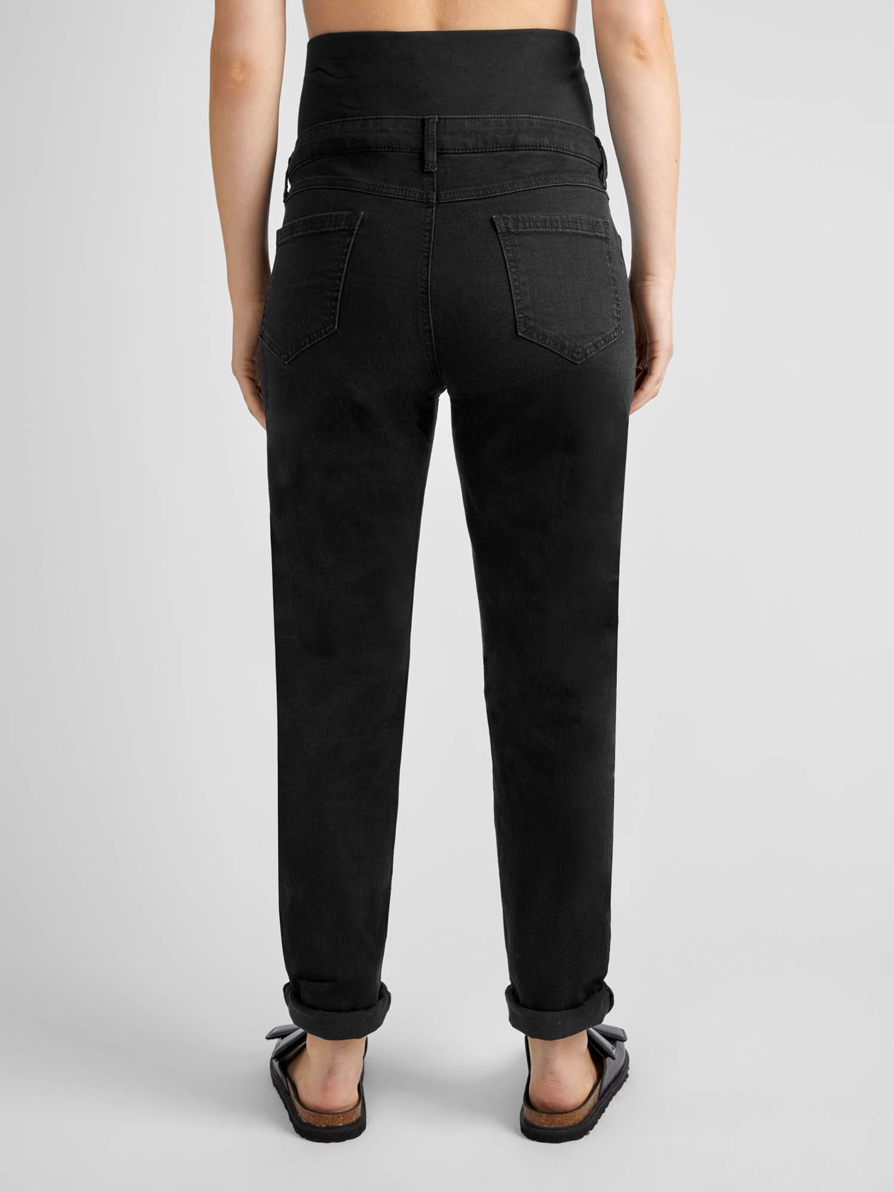 Black Slim Boyfriend Maternity Jeans - Image 2 of 4